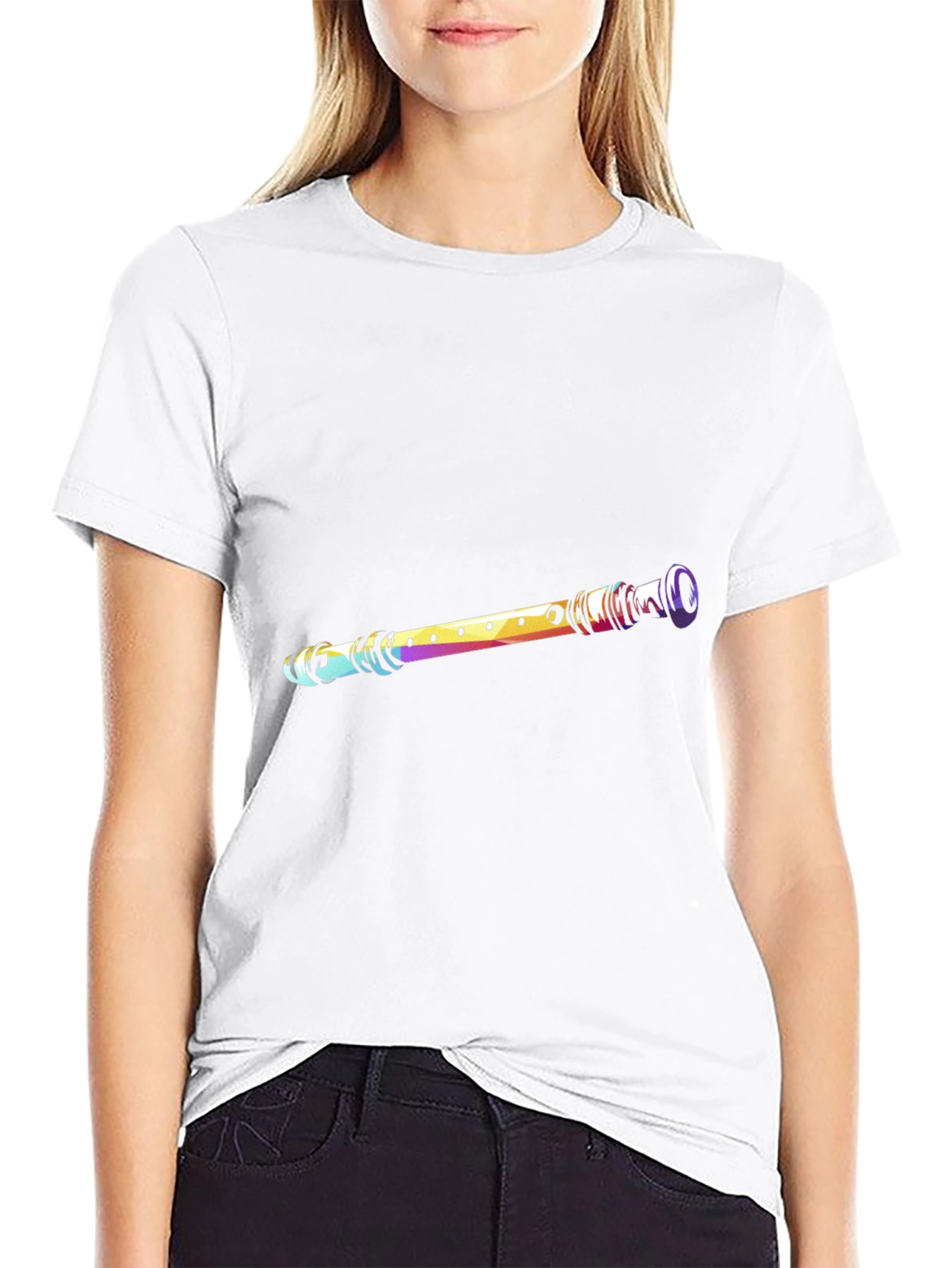 Retro Flute T-Shirt - Musical Instrument Graphic Tee