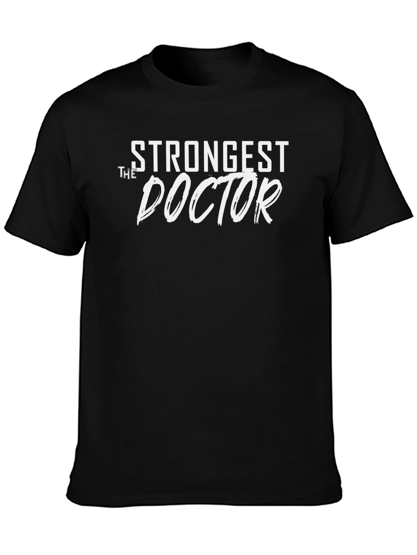 Strongest Doctor Graphic Tee - Black Cotton Blend