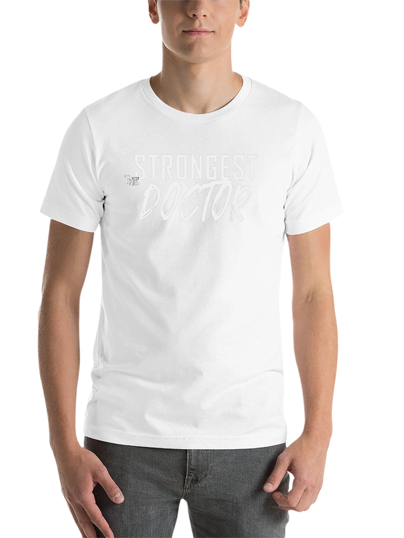 Strongest Doctor Graphic Tee - Black Cotton Blend