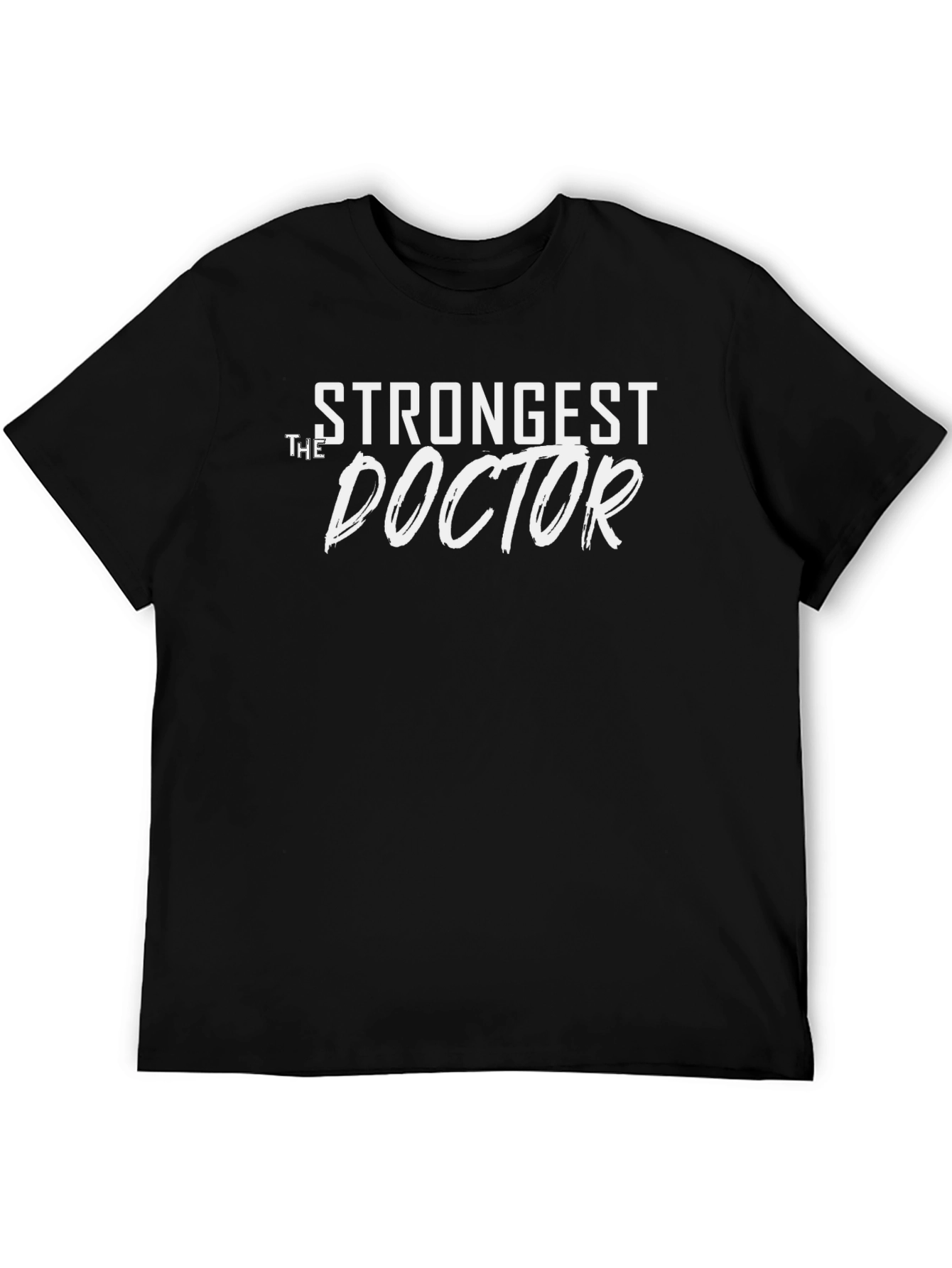 Strongest Doctor Graphic Tee - Black Cotton Blend