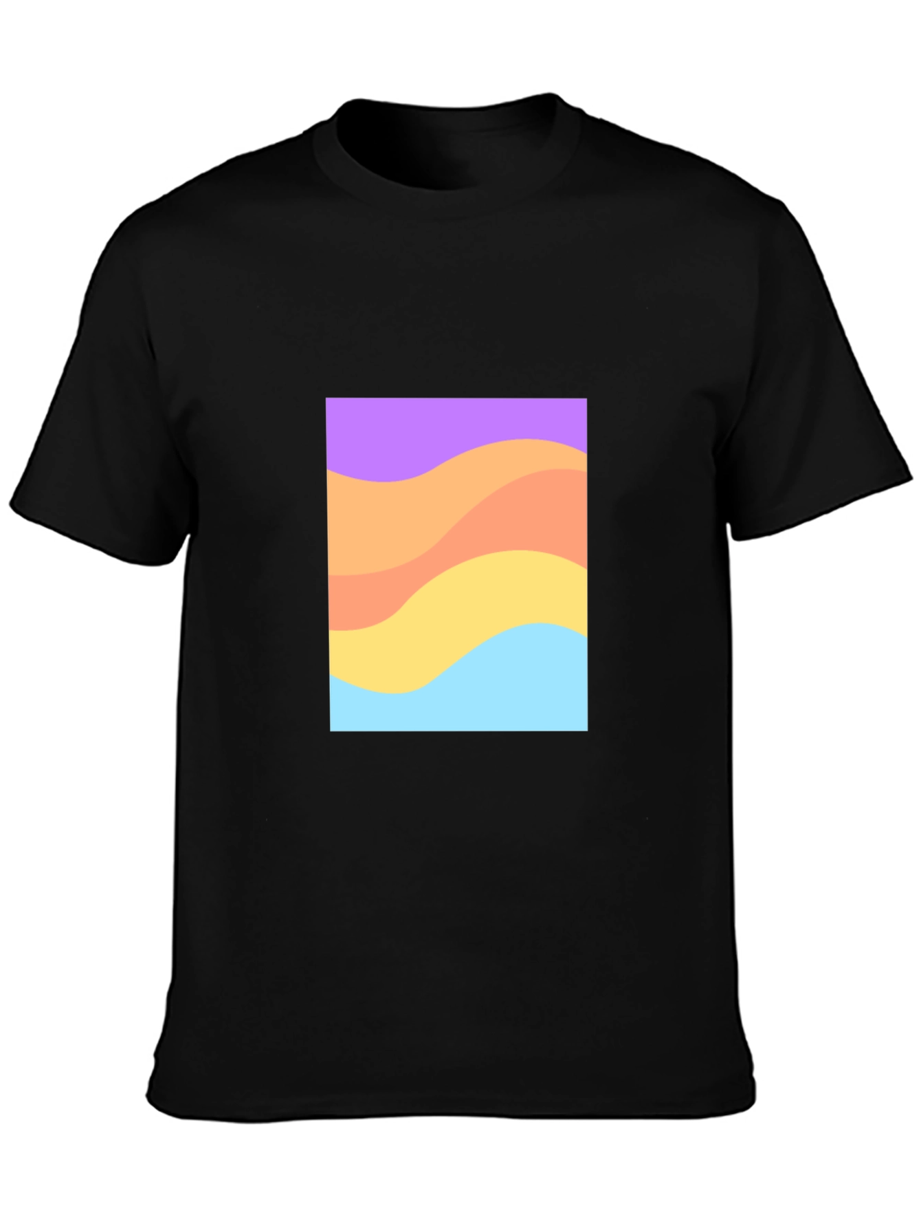 Retro Wave Graphic T-Shirt - Black