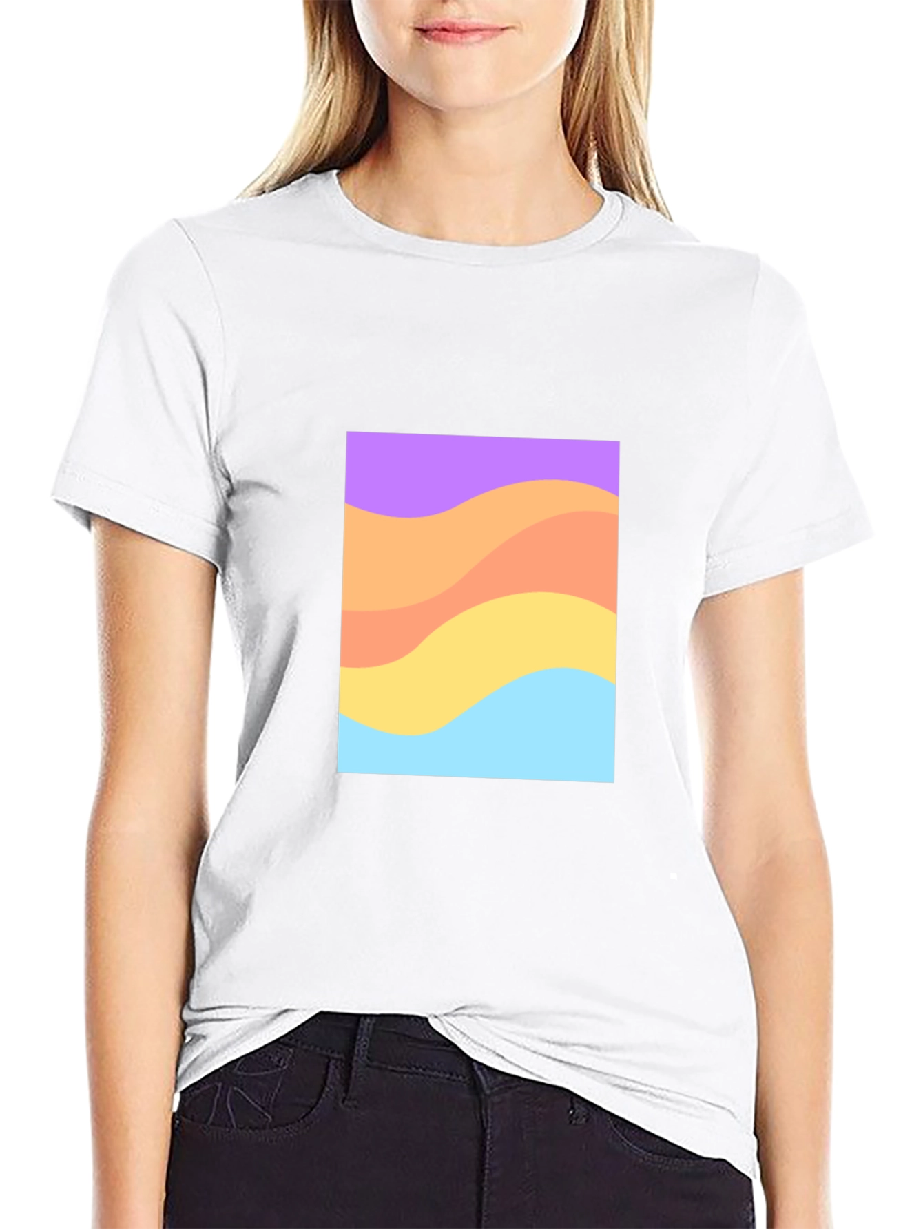 Retro Wave Graphic T-Shirt - Black