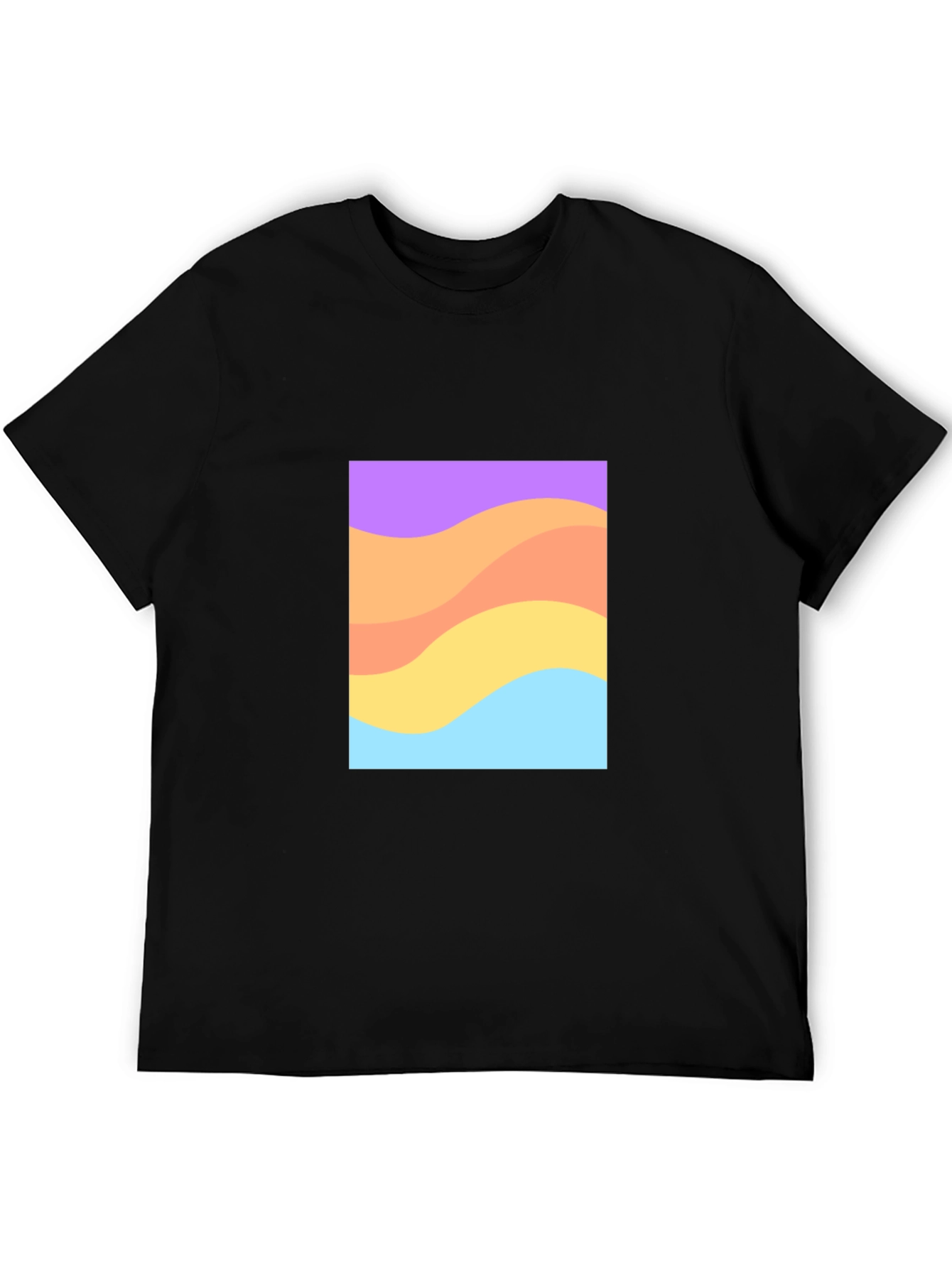 Retro Wave Graphic T-Shirt - Black