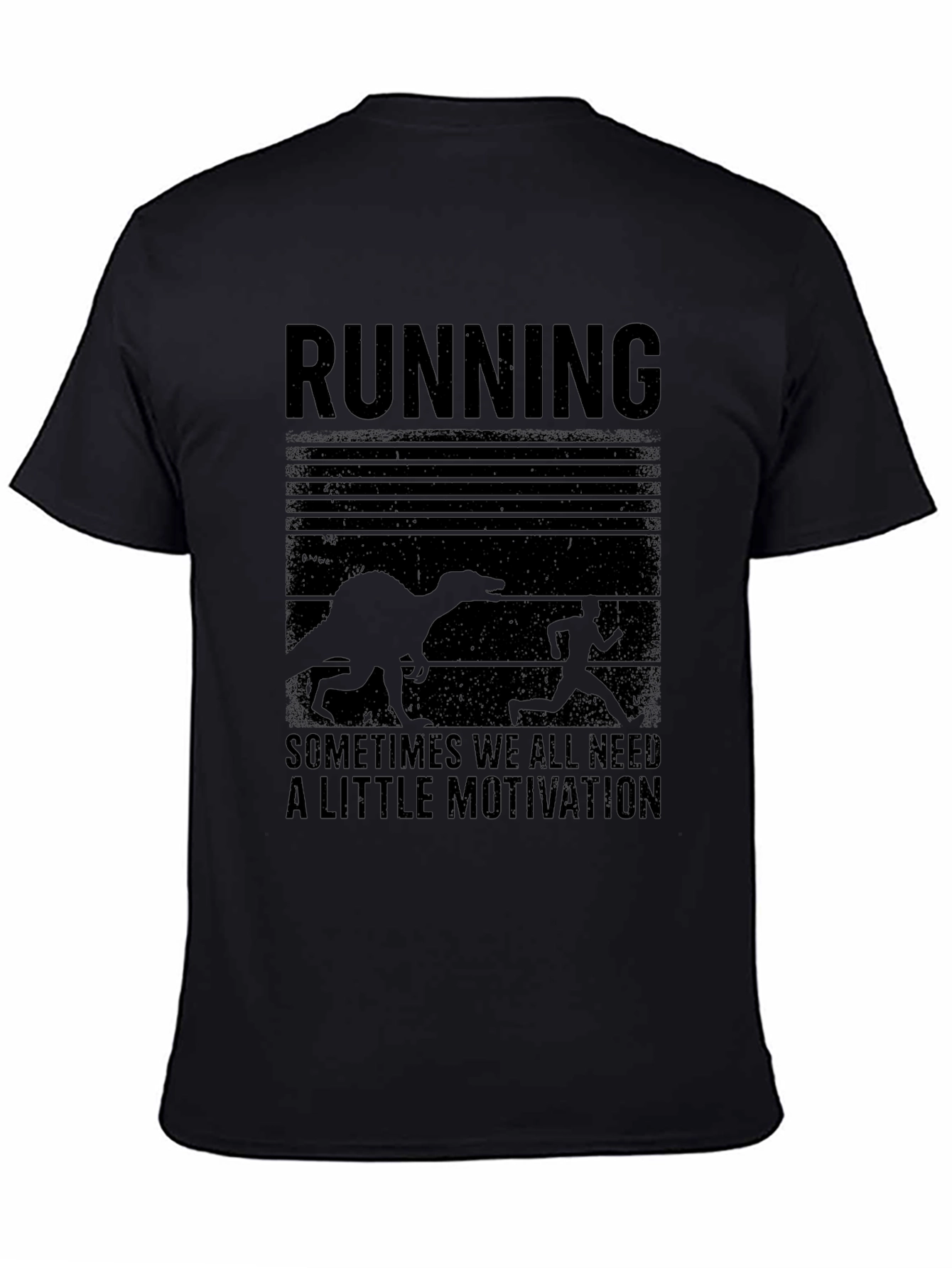 Running Motivation T-Shirt Dinosaur Chase Humor