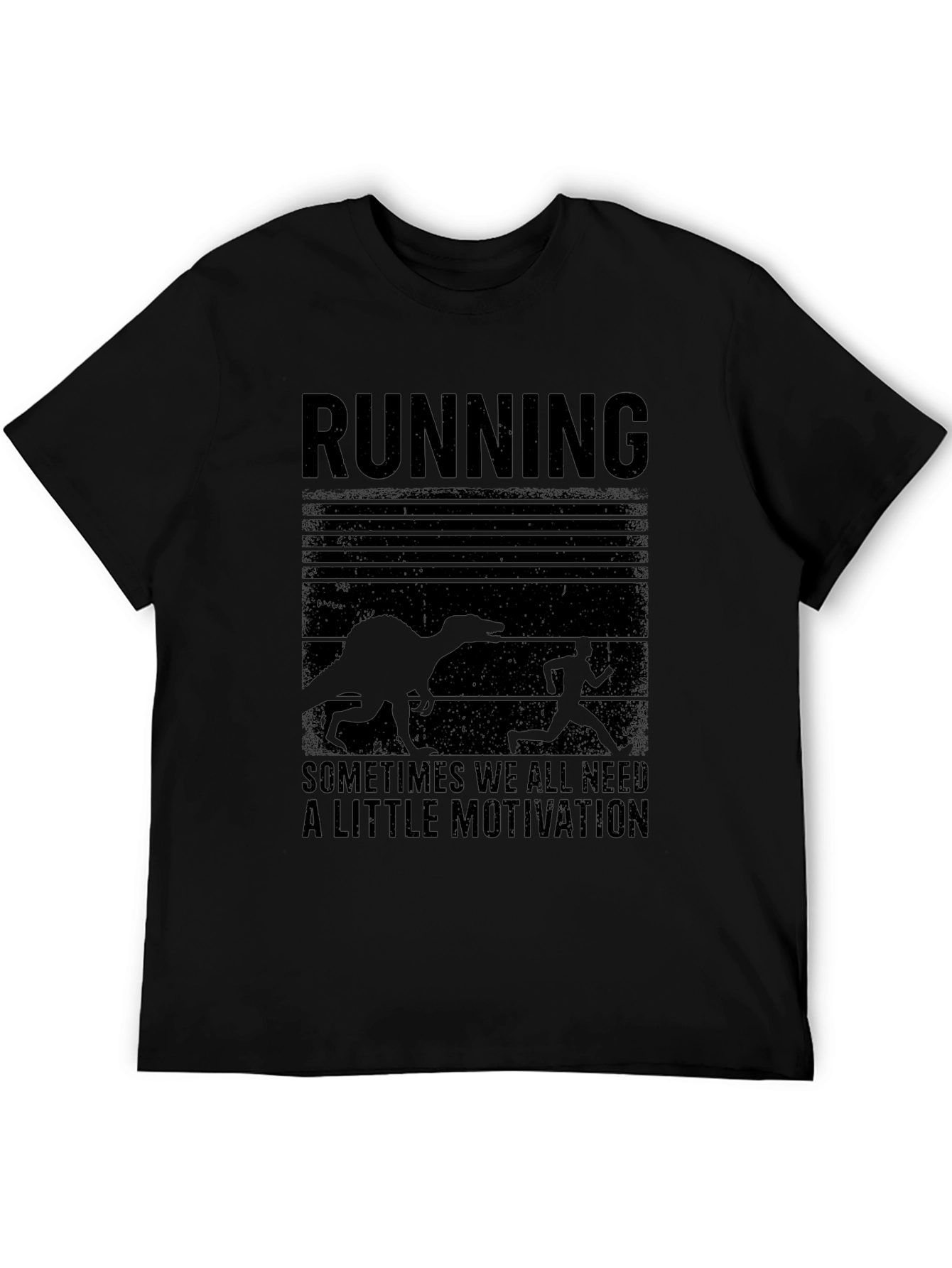 Running Motivation T-Shirt Dinosaur Chase Humor