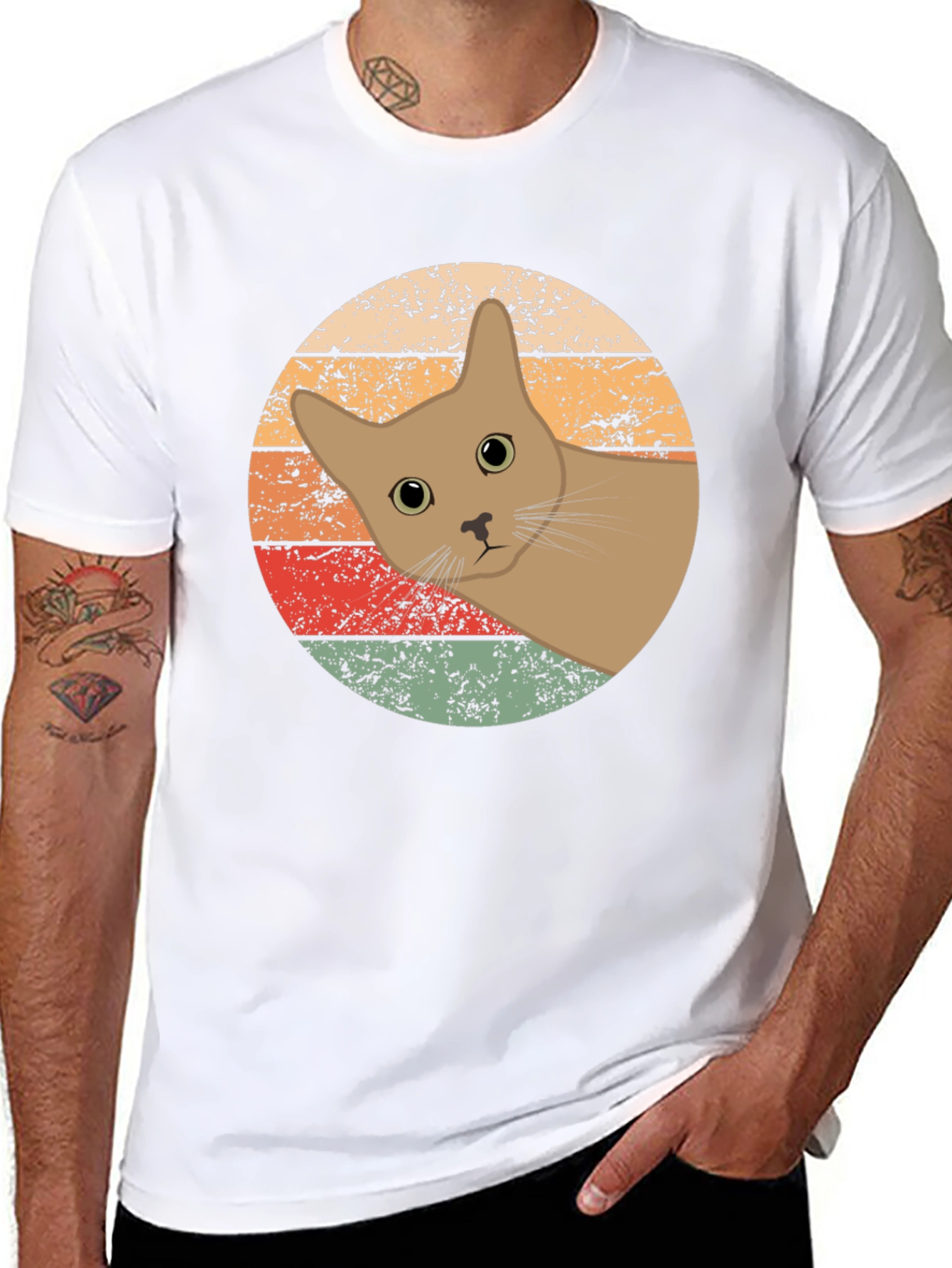 Retro Cat Graphic Tee