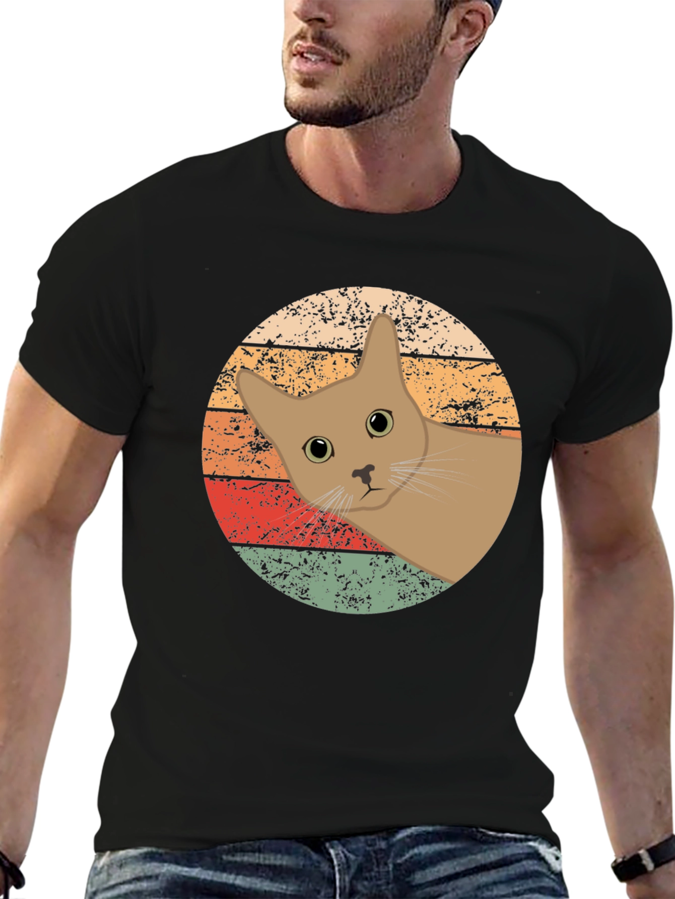 Retro Cat Graphic Tee