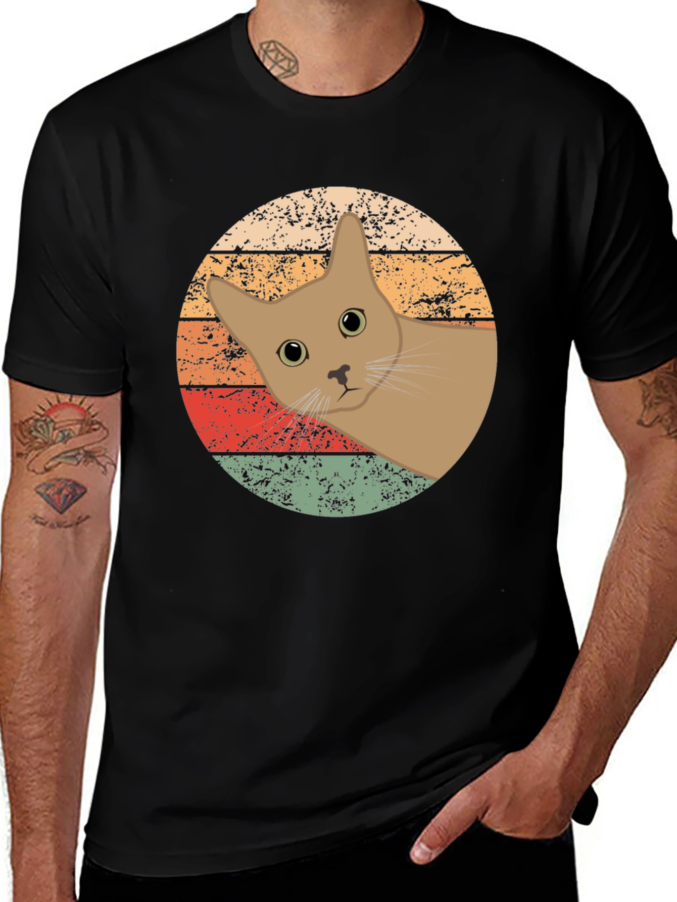 Retro Cat Graphic Tee