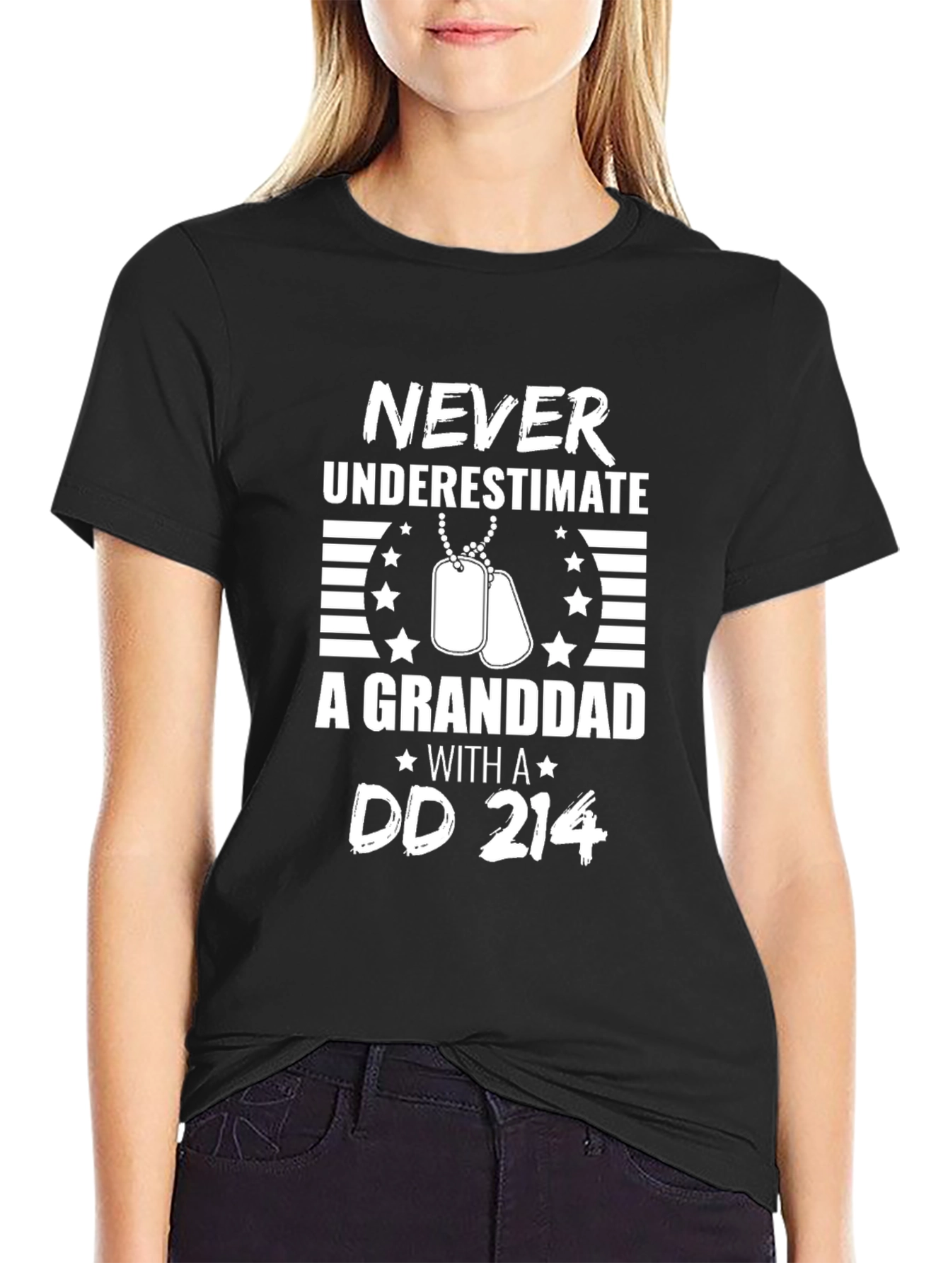Never Underestimate A Grandad DD 214 T-Shirt