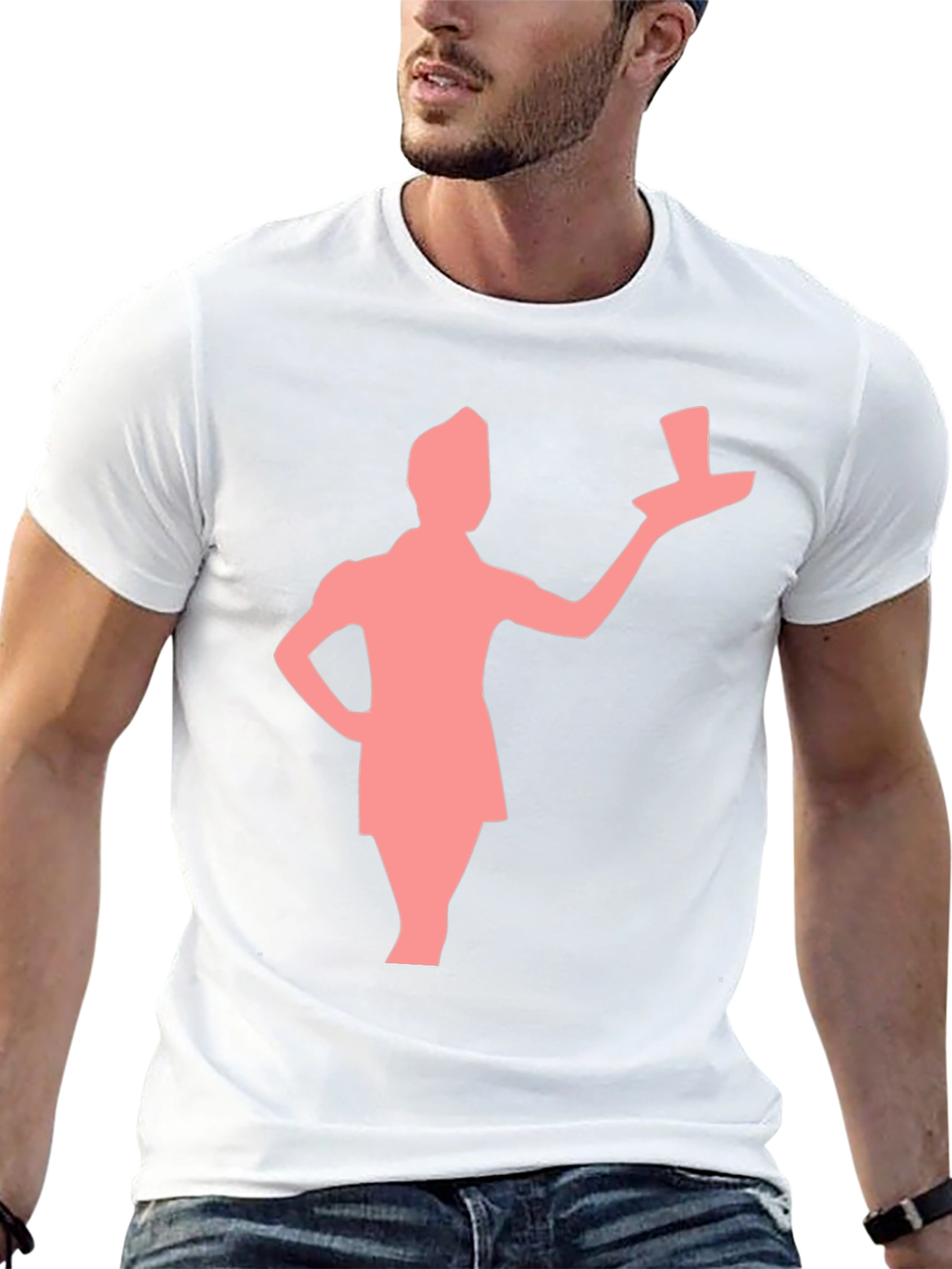 Retro Waiter Graphic Tee - Black