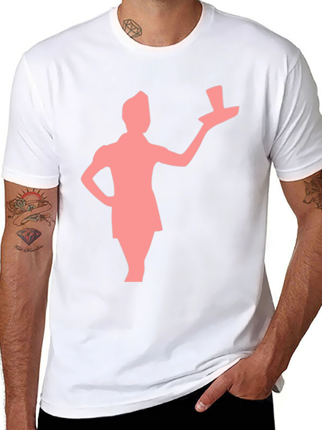 Retro Waiter Graphic Tee - Black