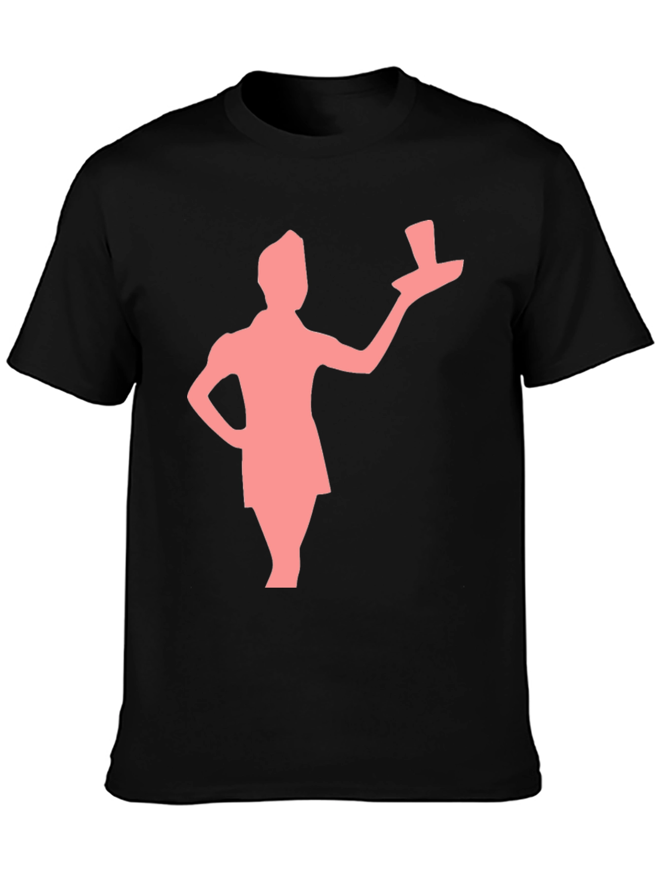 Retro Waiter Graphic Tee - Black