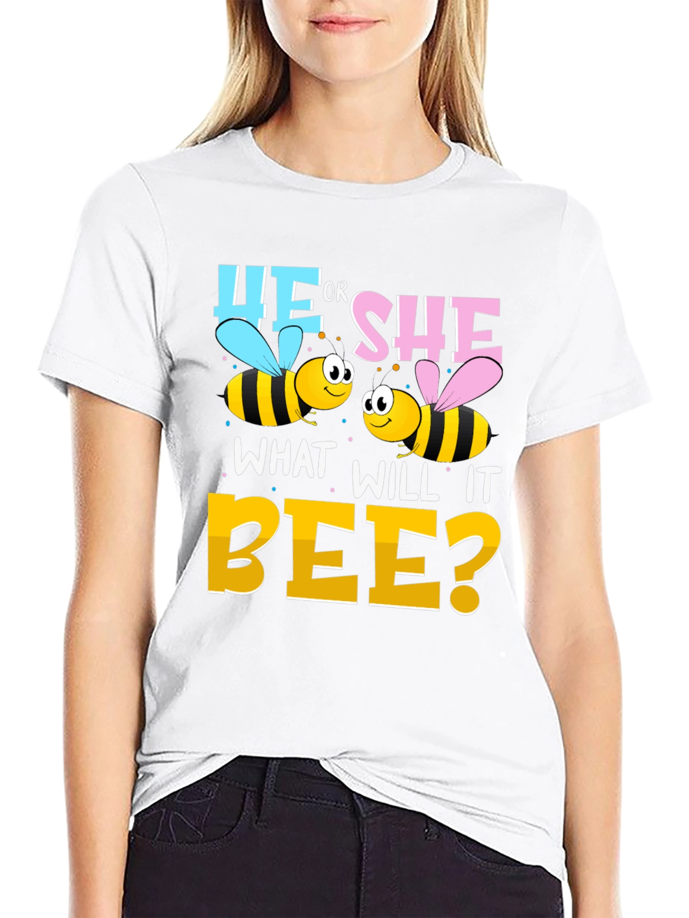 He or She Bee Gender Reveal T-Shirt