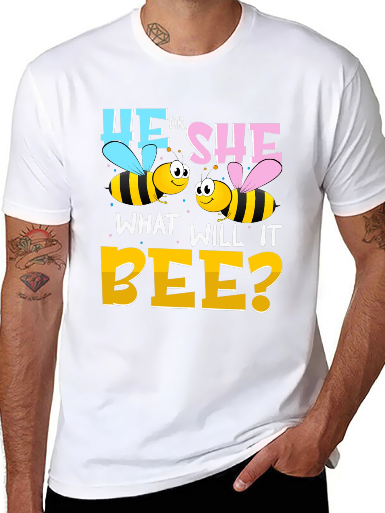 He or She Bee Gender Reveal T-Shirt