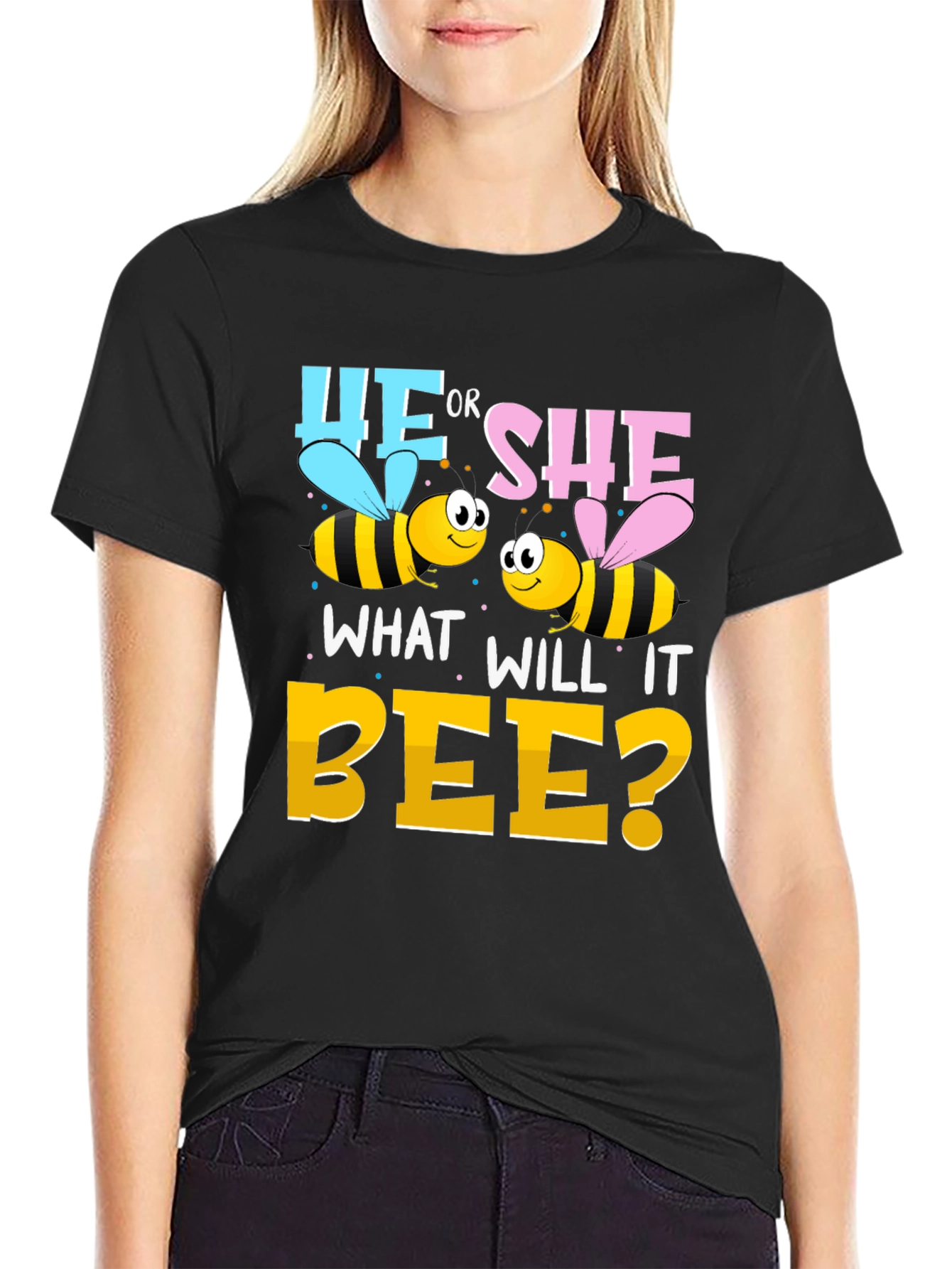 He or She Bee Gender Reveal T-Shirt