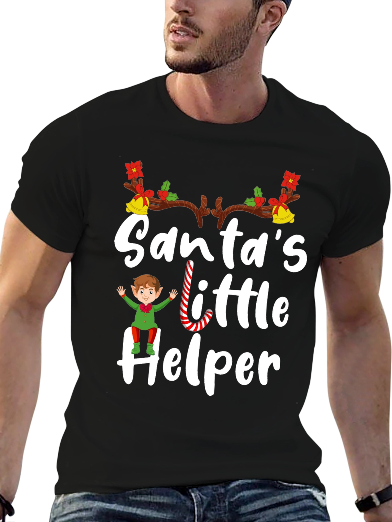 Santas Little Helper Holiday T-Shirt