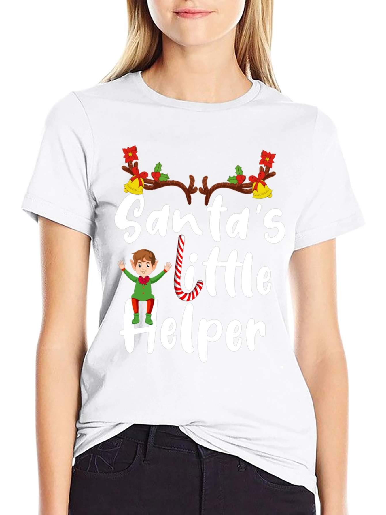 Santas Little Helper Holiday T-Shirt