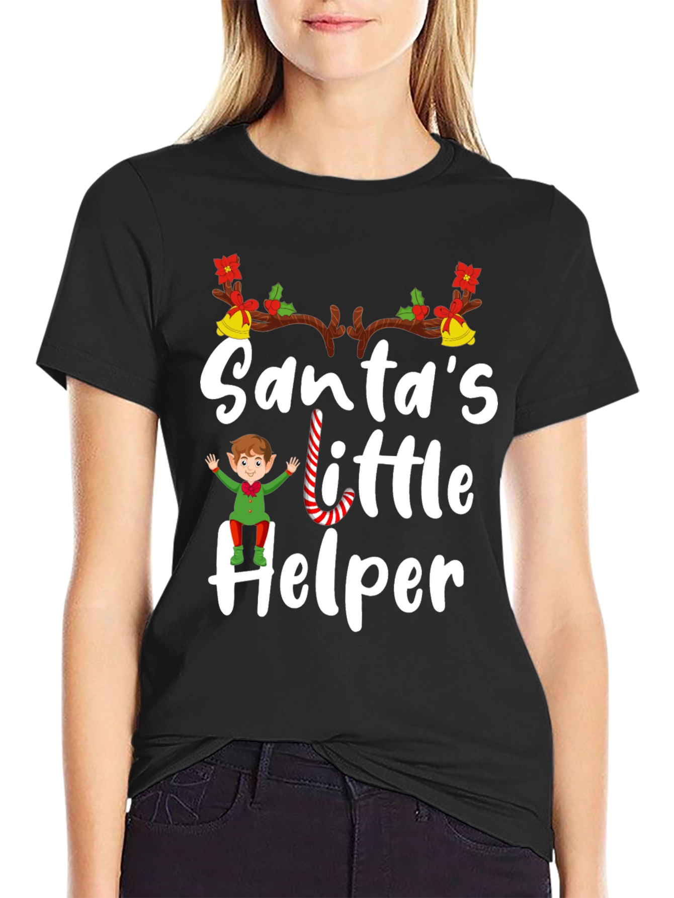 Santas Little Helper Holiday T-Shirt