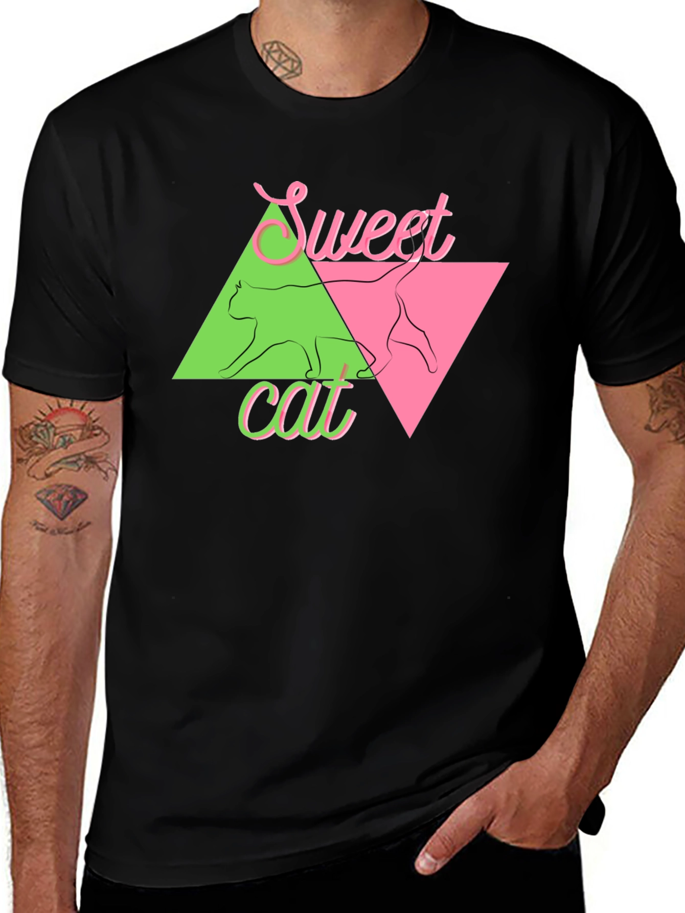 Sweet Cat T-Shirt - Trendy Graphic Tee
