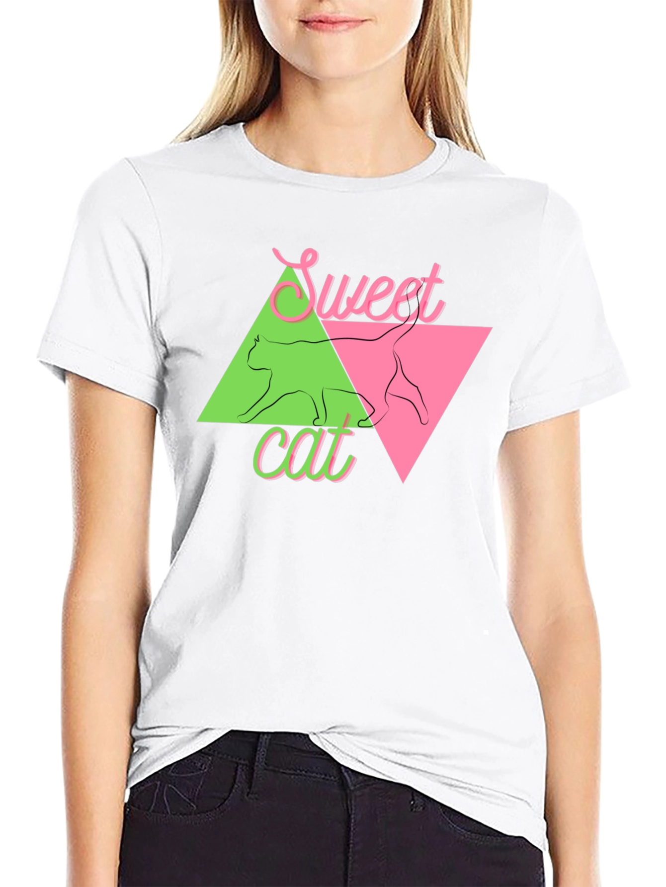 Sweet Cat T-Shirt - Trendy Graphic Tee
