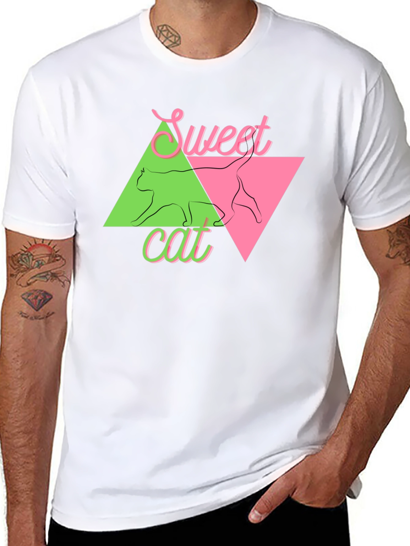 Sweet Cat T-Shirt - Trendy Graphic Tee