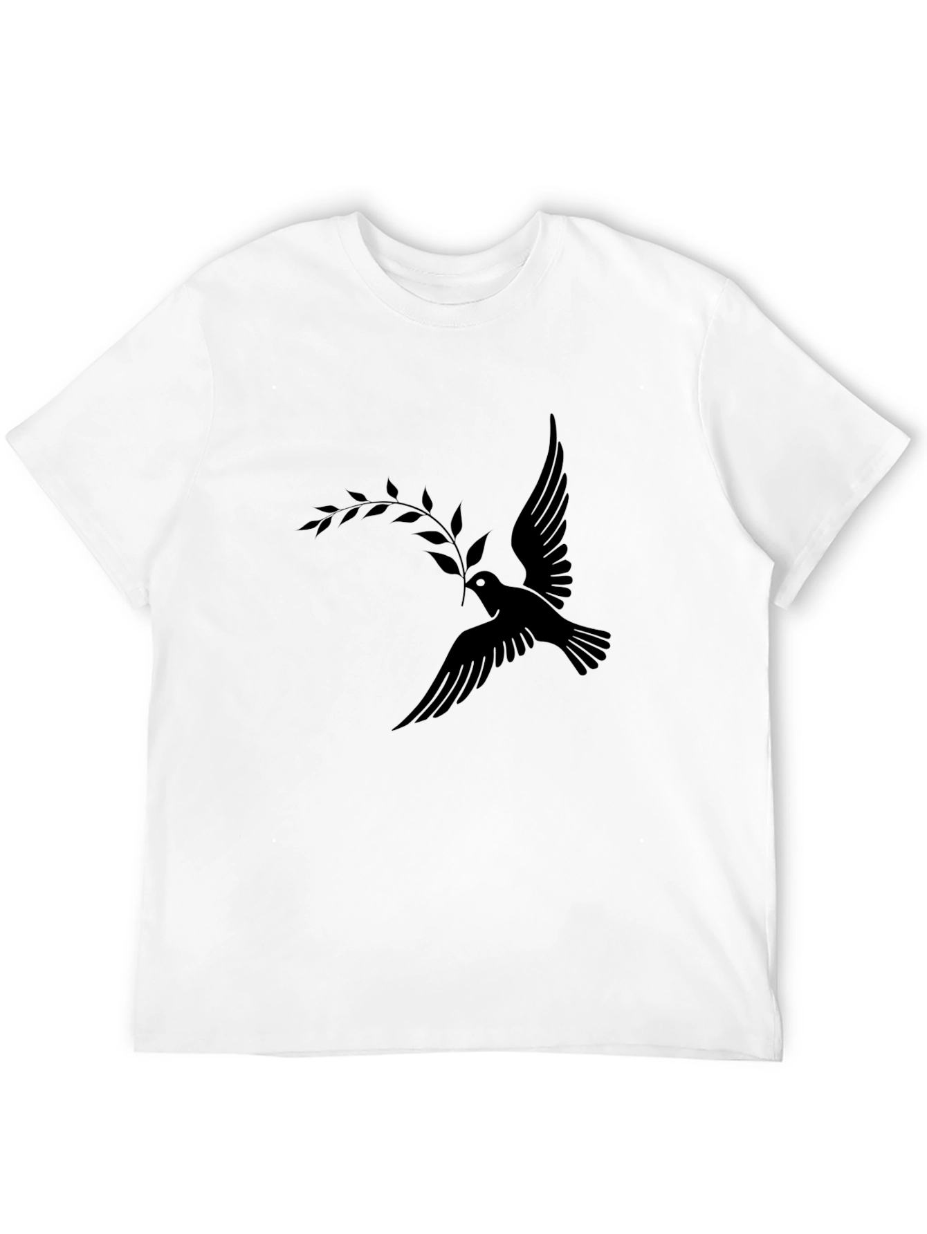 Peace Dove Graphic T-Shirt - Stylish Black Tee