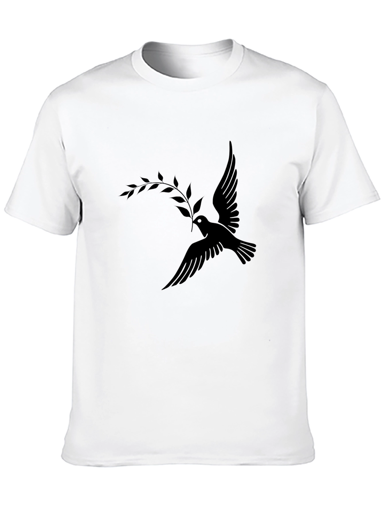 Peace Dove Graphic T-Shirt - Stylish Black Tee