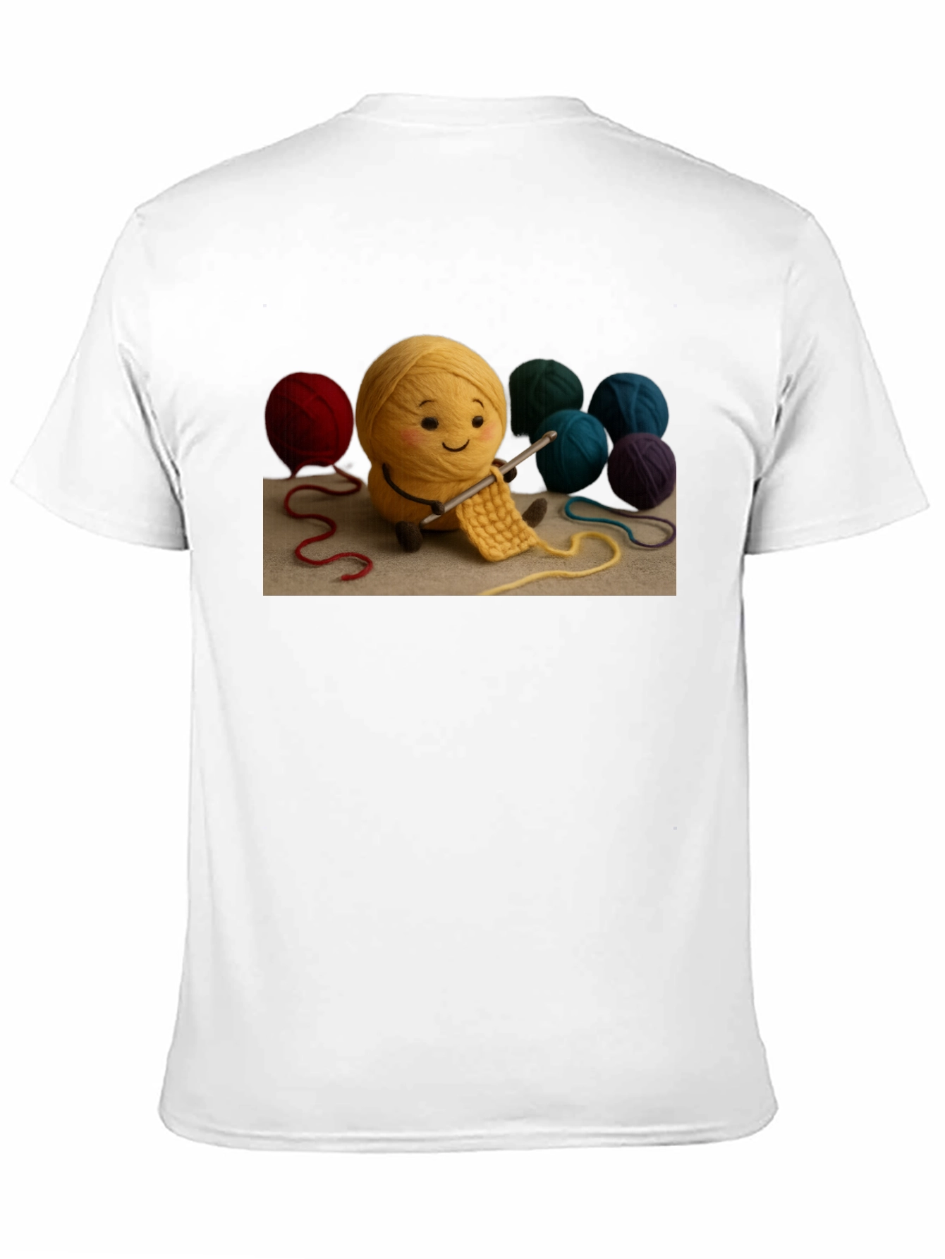 Cute Yarn Ball Crochet T-Shirt