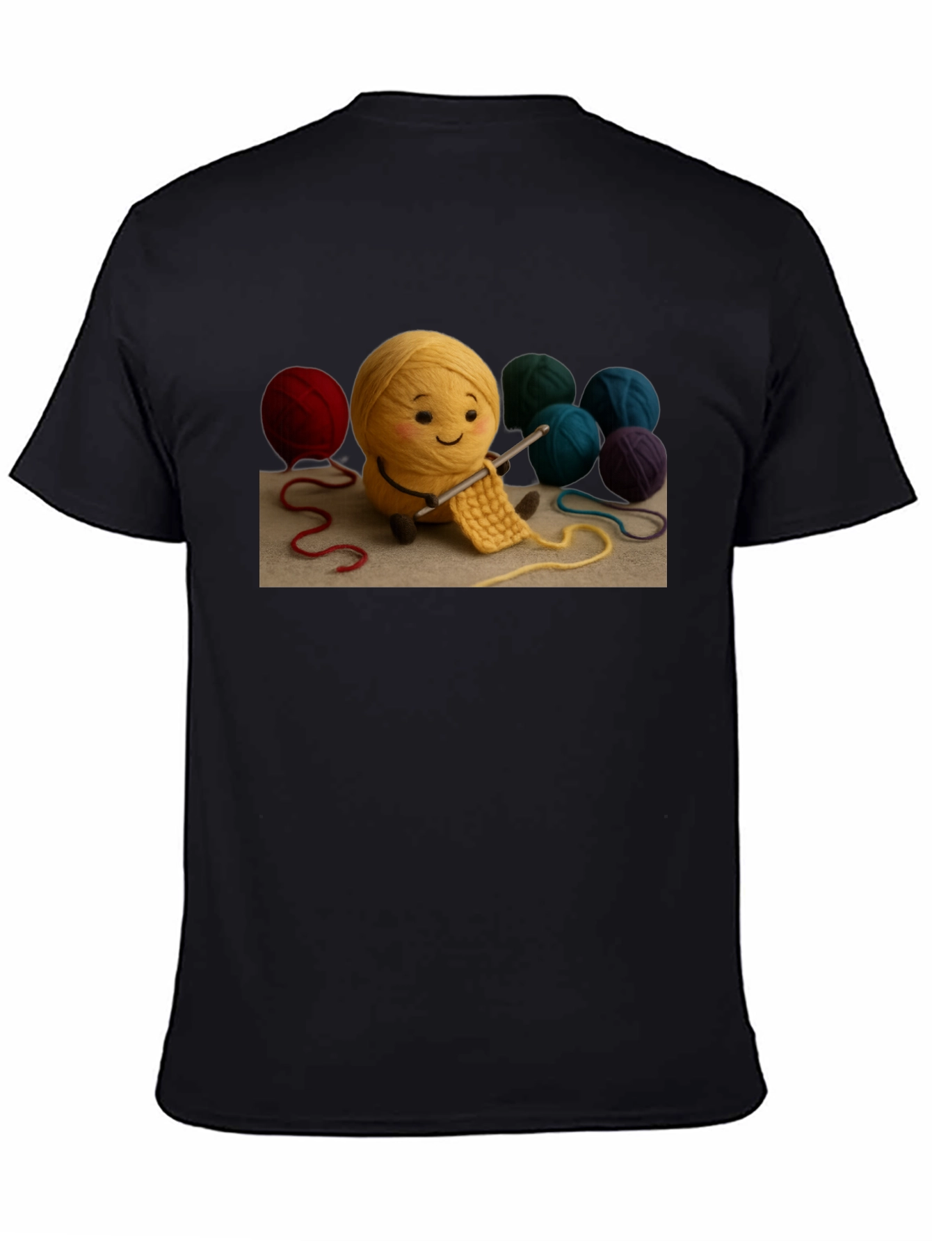 Cute Yarn Ball Crochet T-Shirt