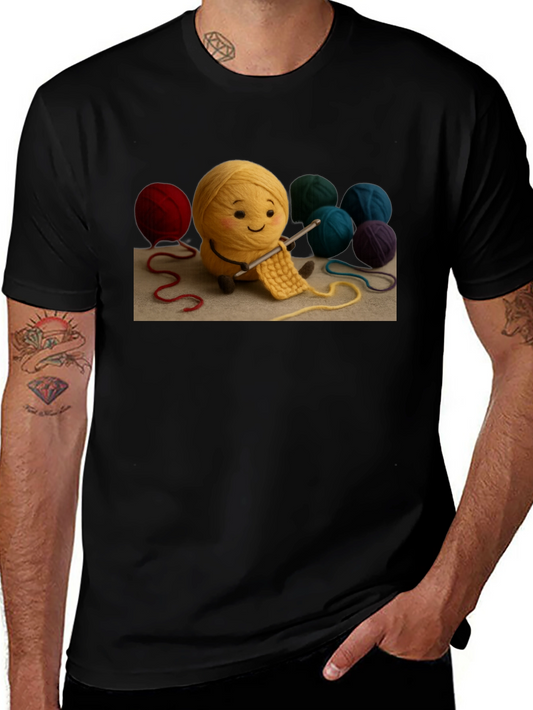 Cute Yarn Ball Crochet T-Shirt