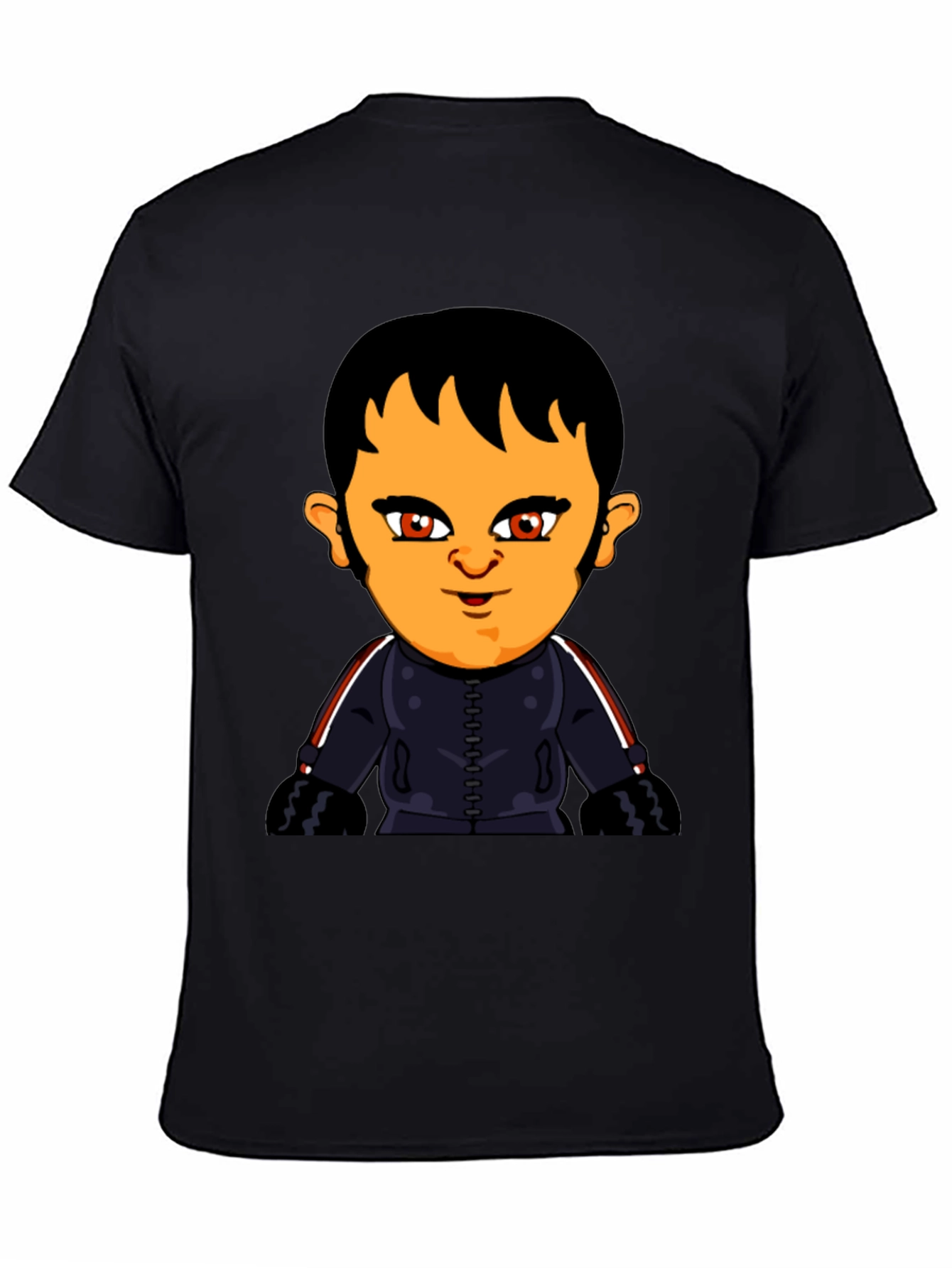 Cartoon Character Graphic T-Shirt - Black