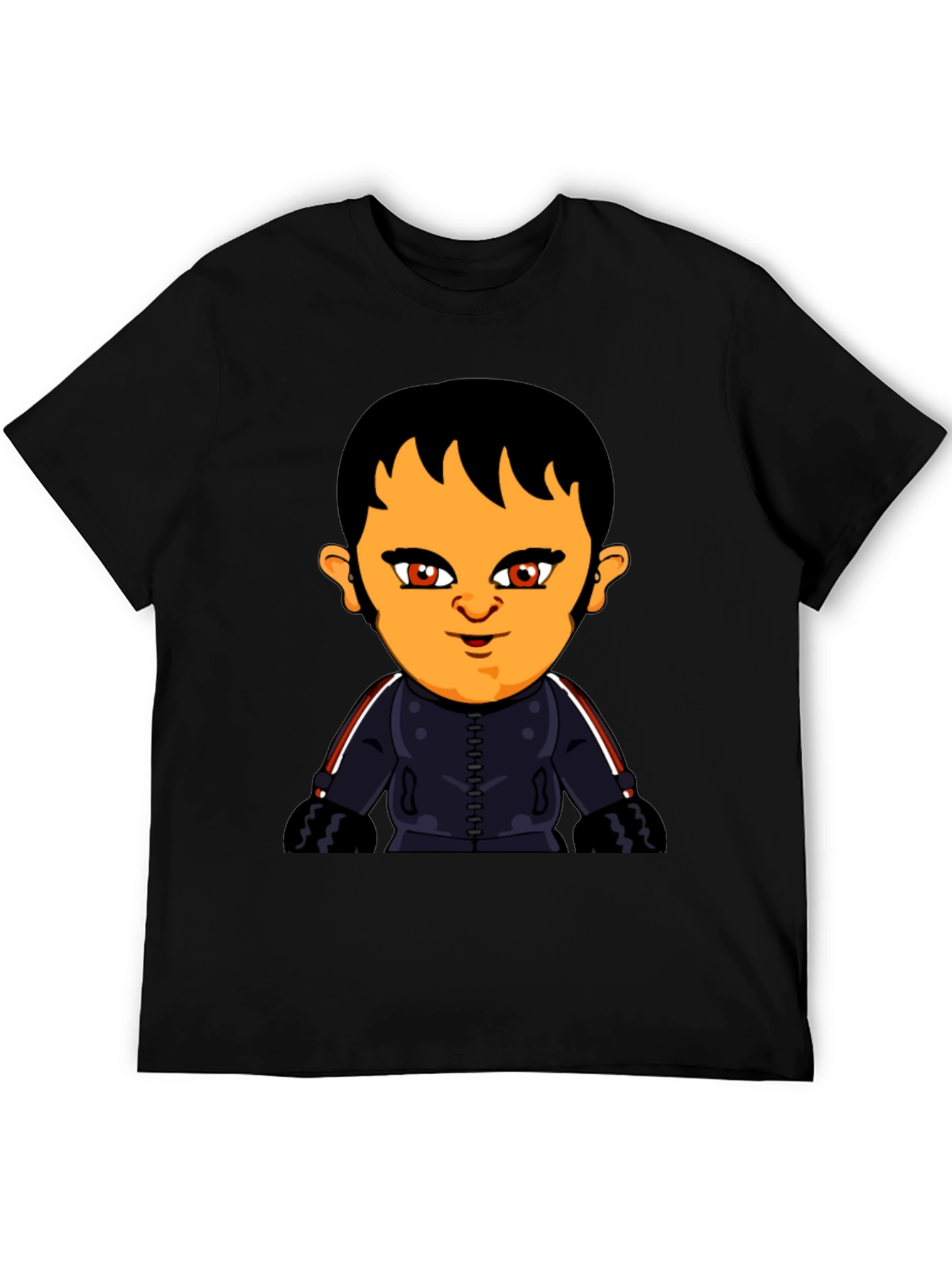 Cartoon Character Graphic T-Shirt - Black