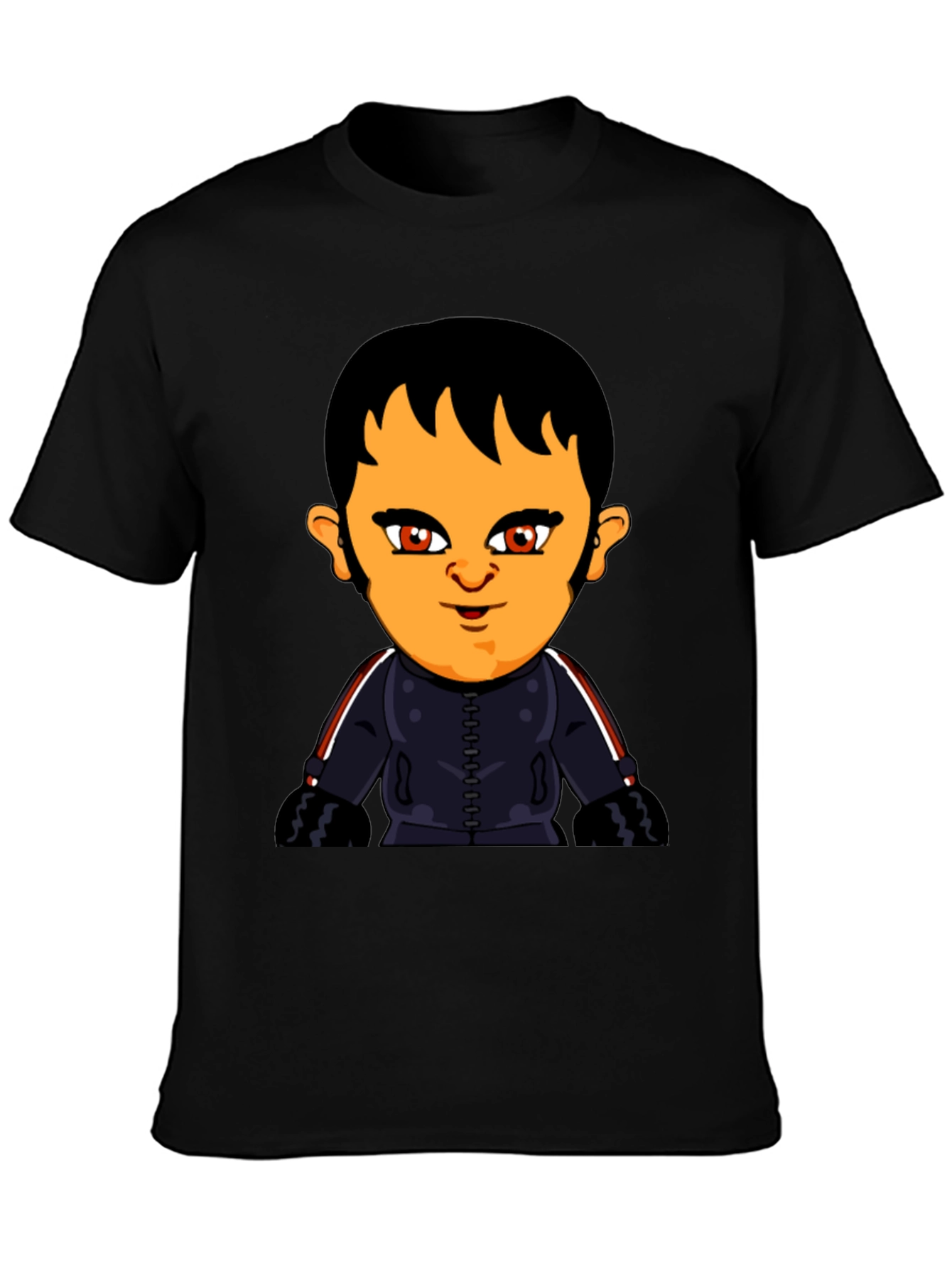 Cartoon Character Graphic T-Shirt - Black