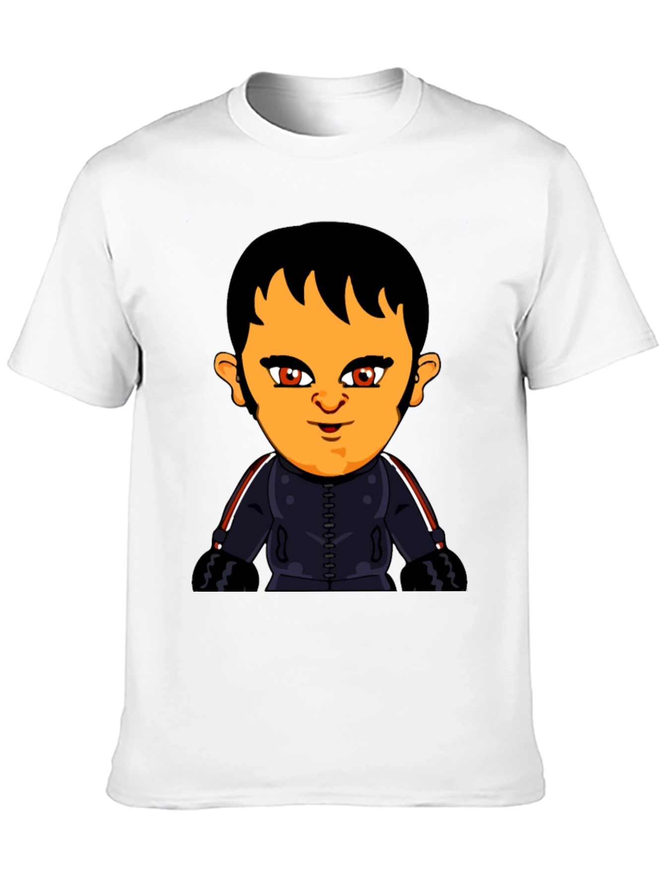 Cartoon Character Graphic T-Shirt - Black