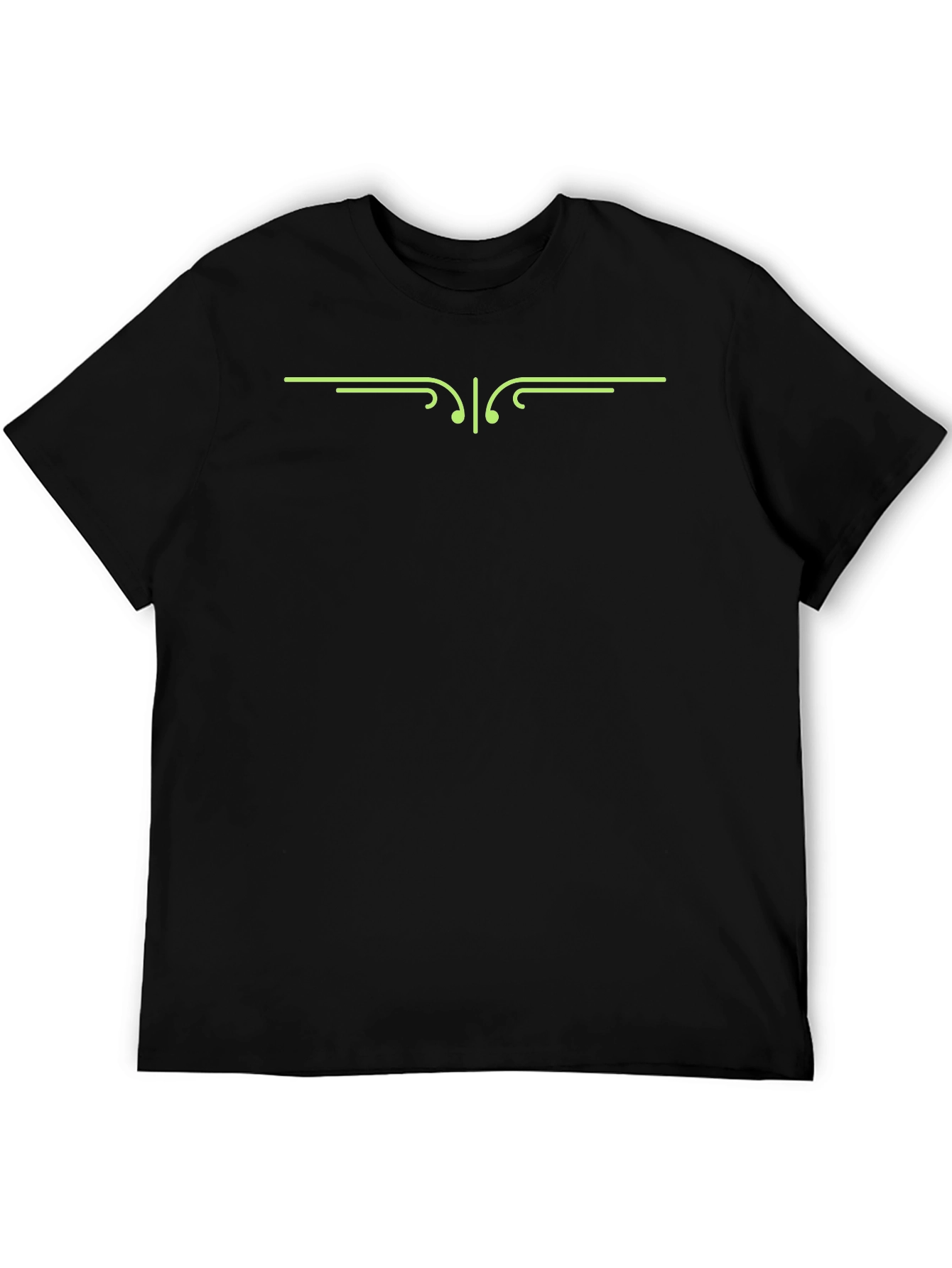 Minimalist Line Art Black T-Shirt