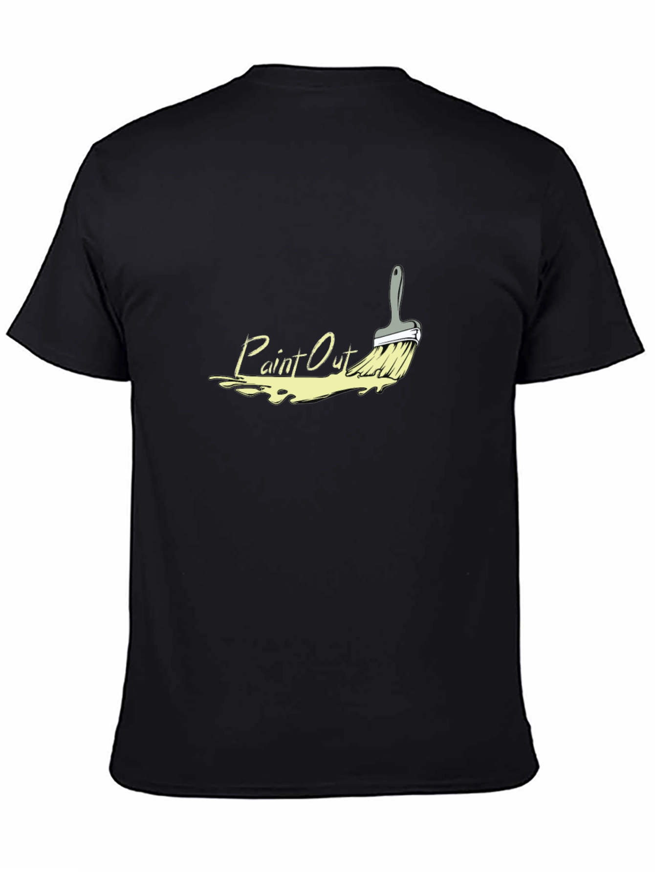 Paint Out Graphic Tee - Stylish Brush Design