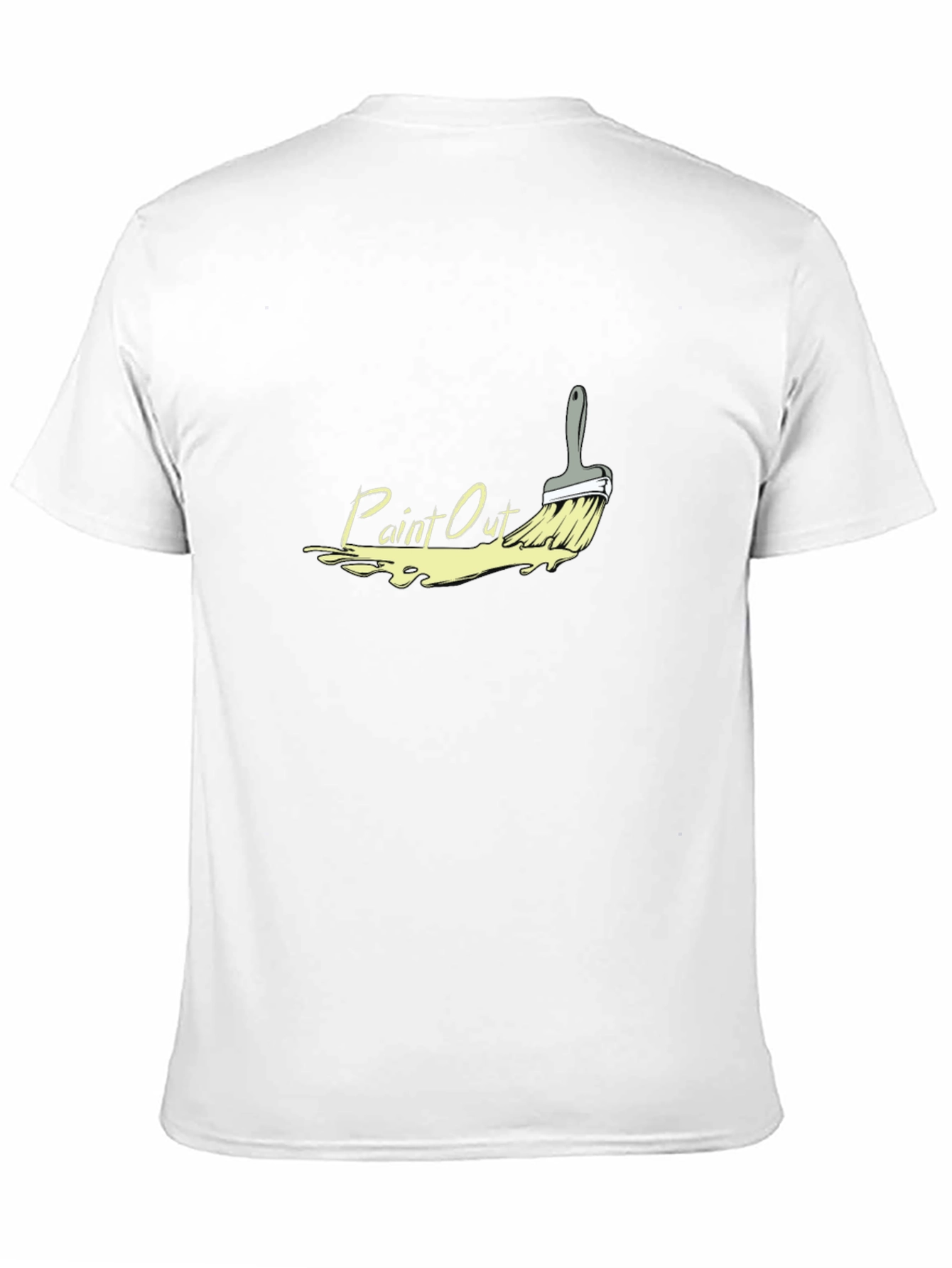 Paint Out Graphic Tee - Stylish Brush Design