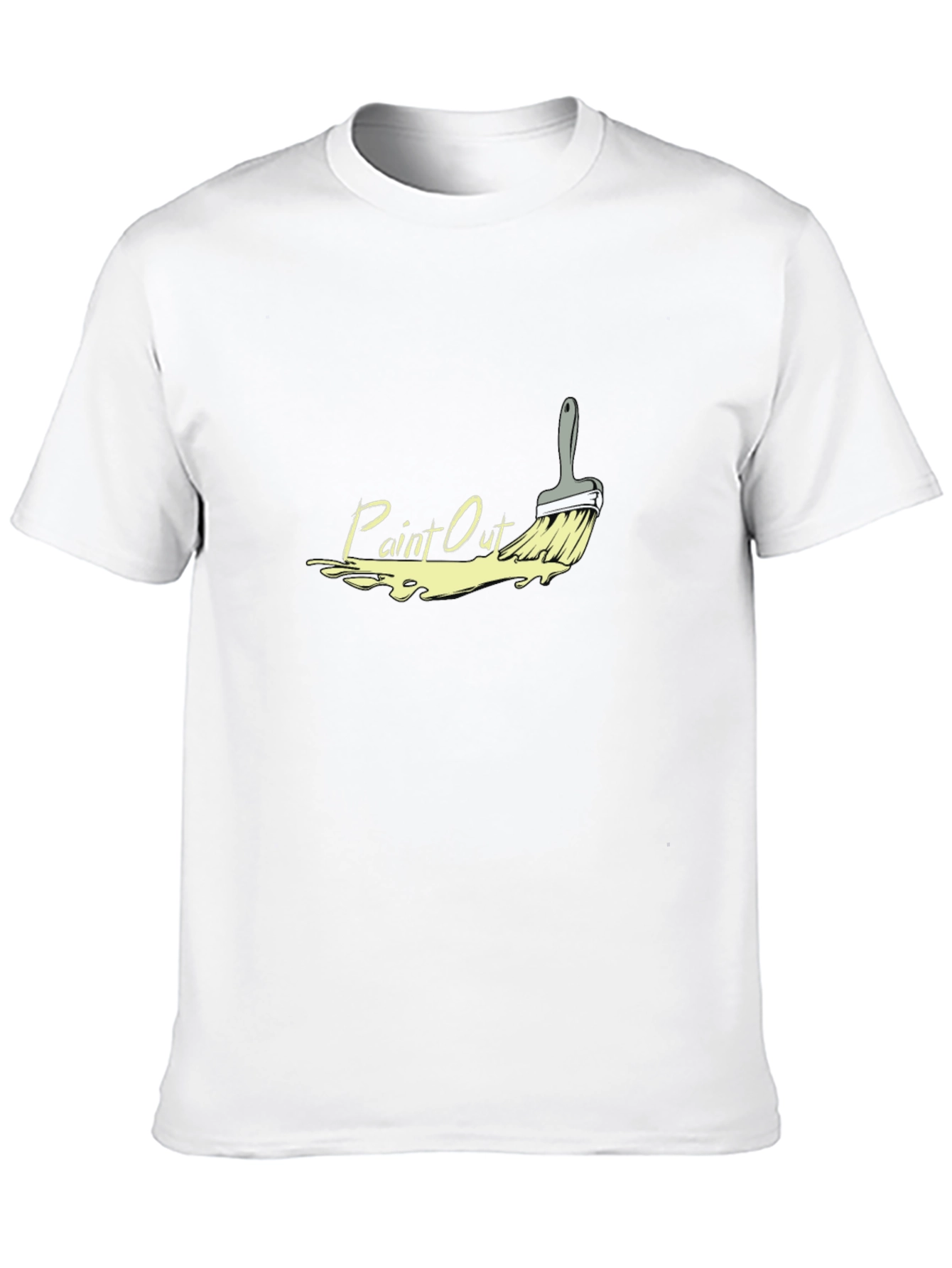 Paint Out Graphic Tee - Stylish Brush Design
