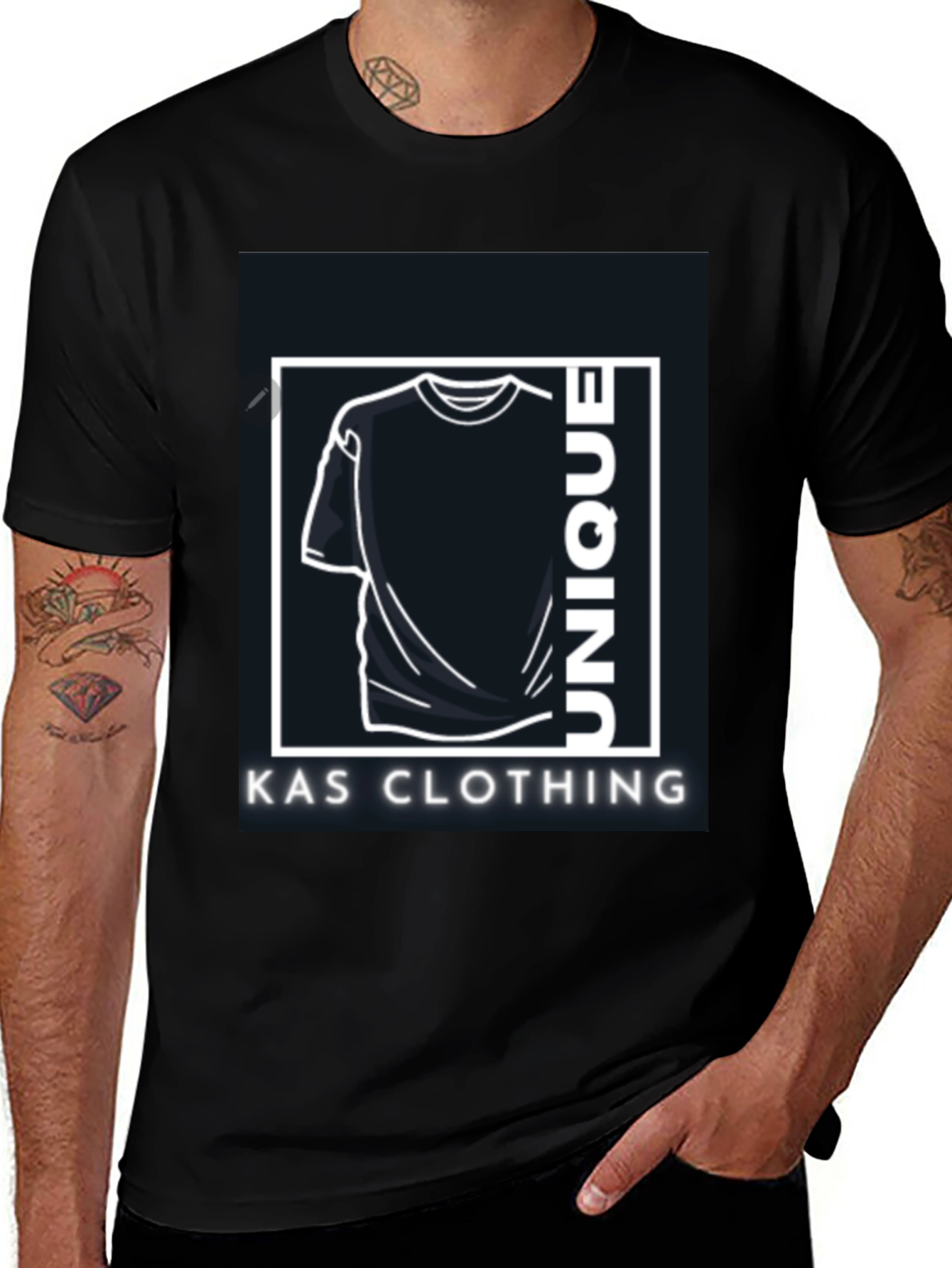 Unique KAS Clothing Black Graphic Tee