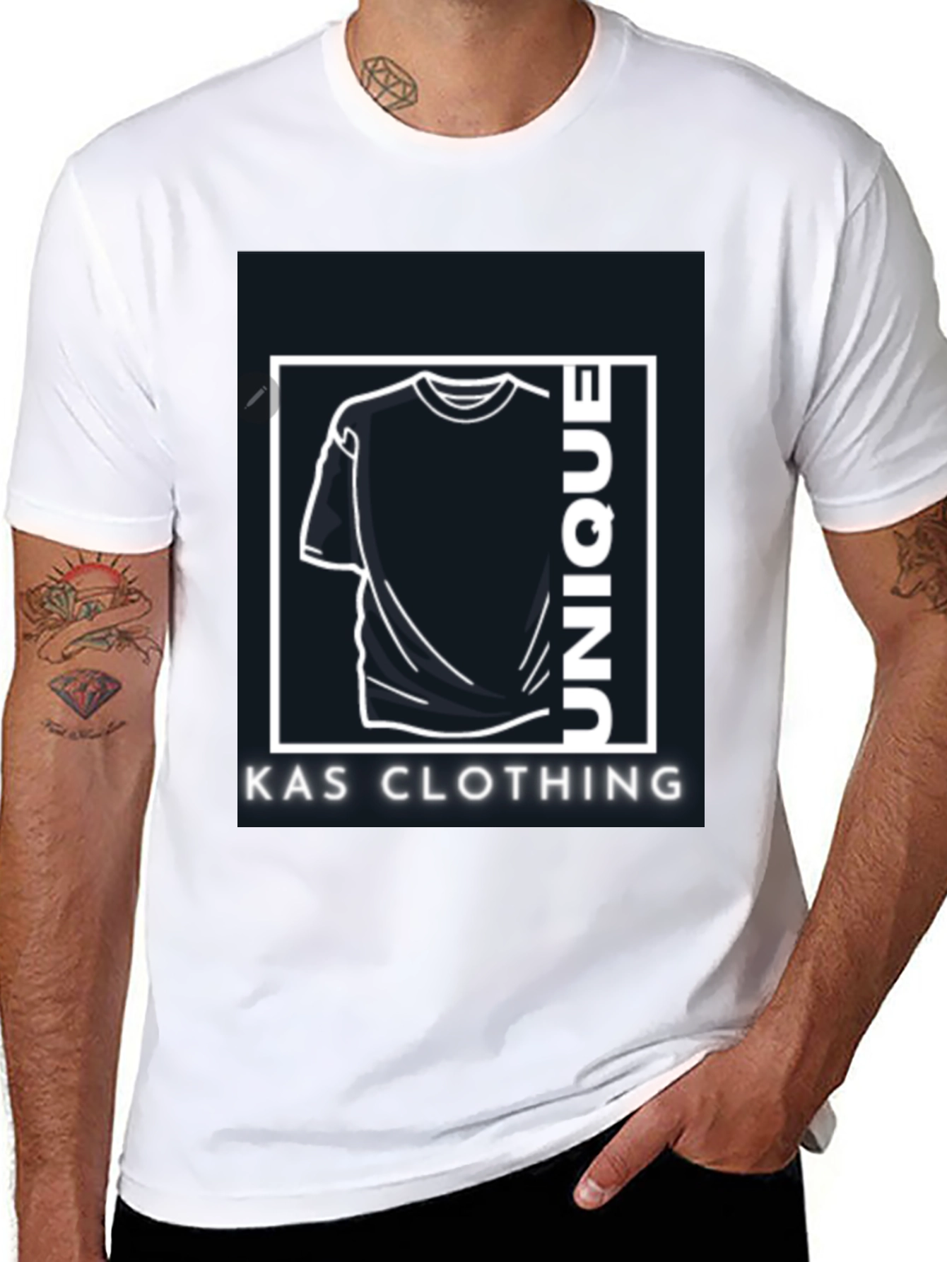 Unique KAS Clothing Black Graphic Tee