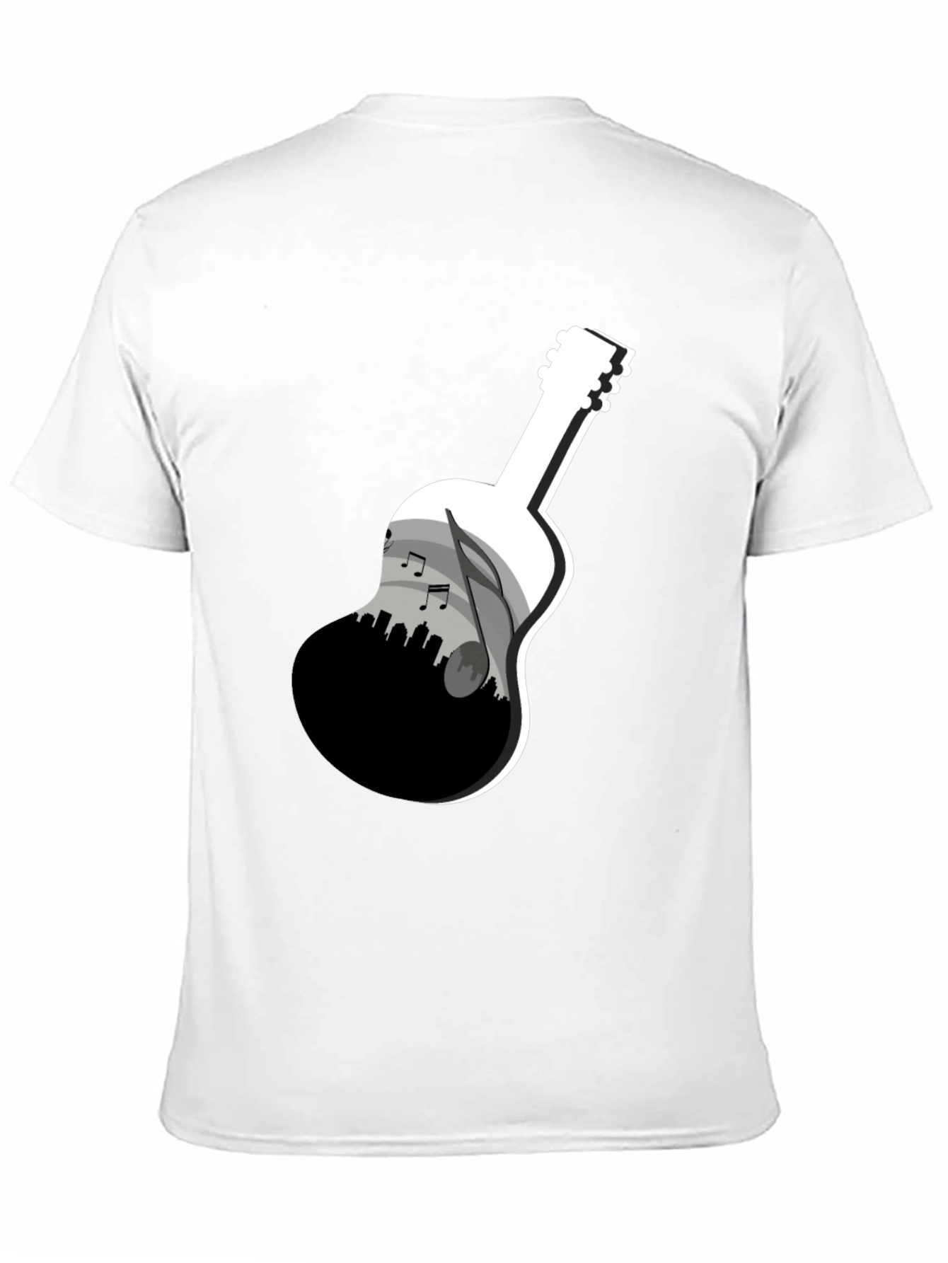 Guitar Skyline Graphic Tee - Black
