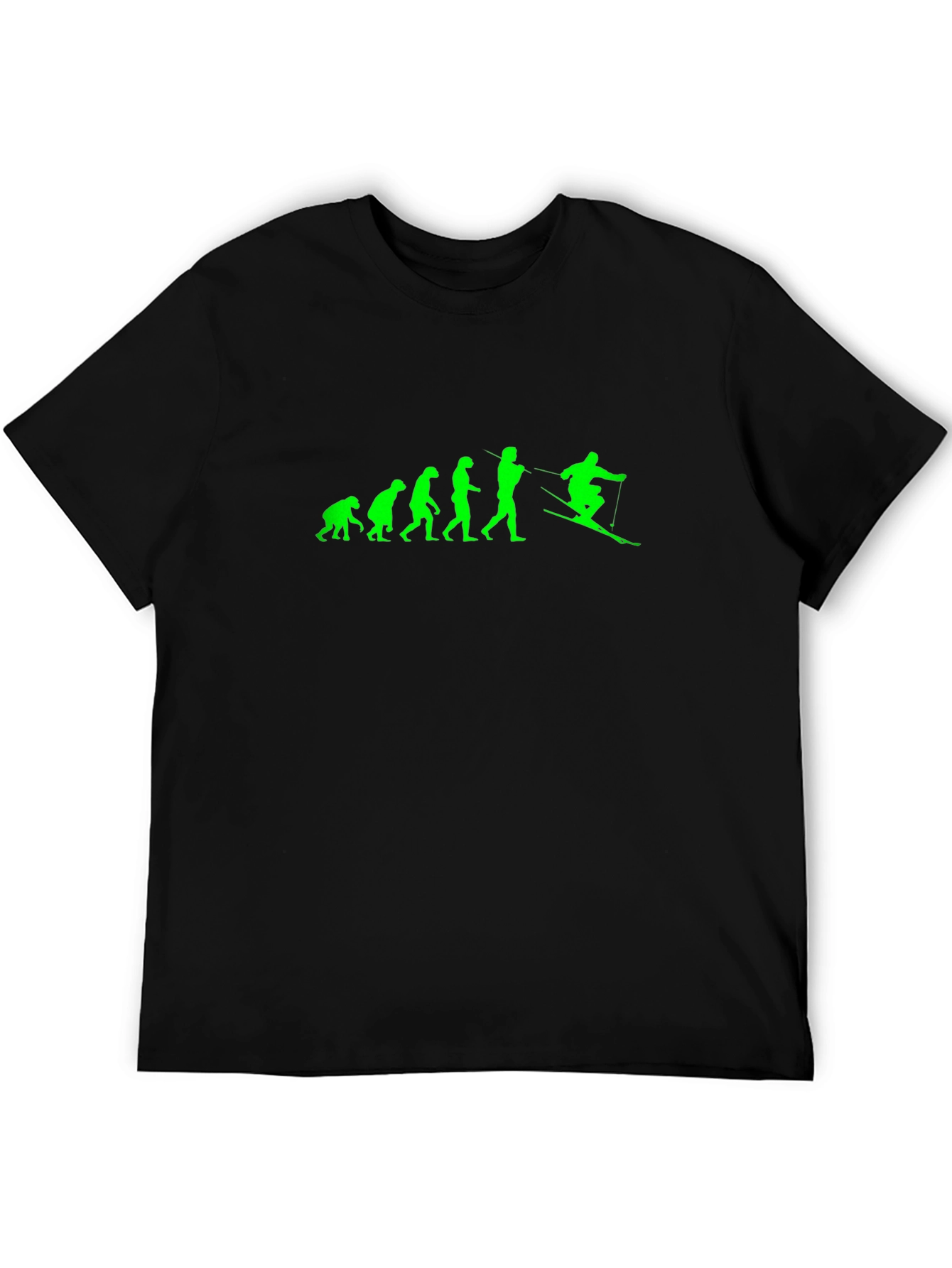 Evolution of Skiing Graphic T-Shirt