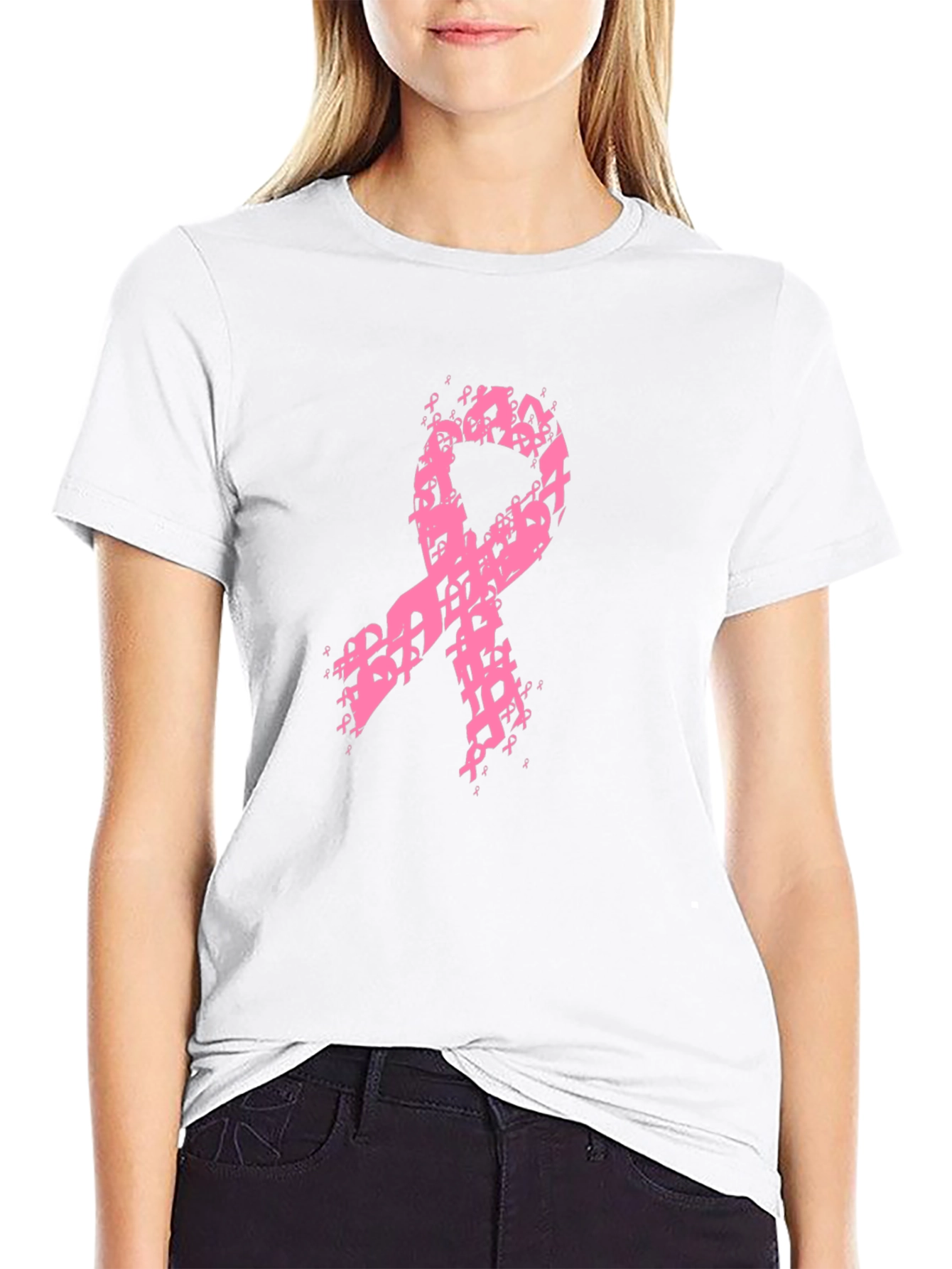 Pink Ribbon Breast Cancer Awareness Tee