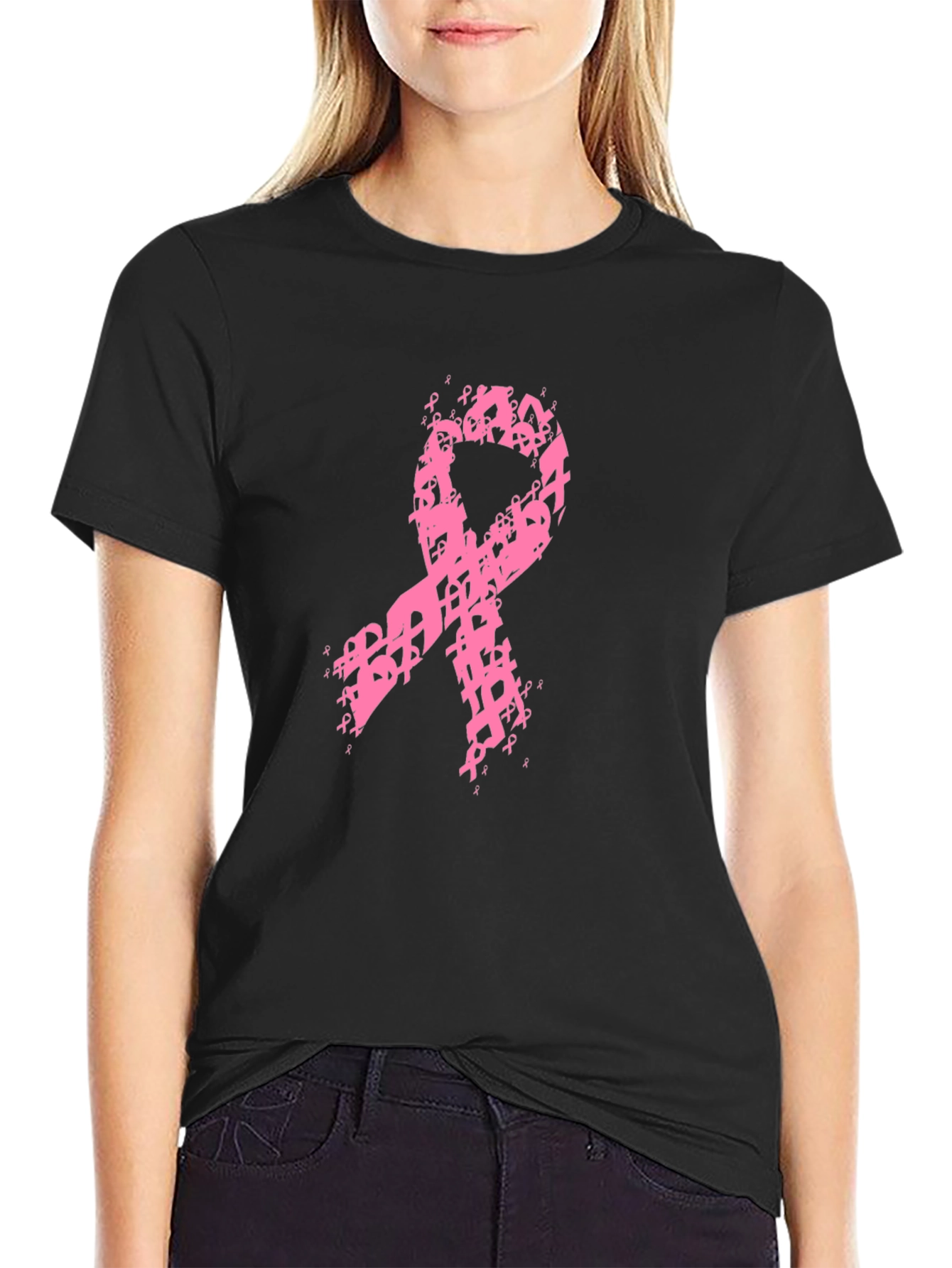 Pink Ribbon Breast Cancer Awareness Tee