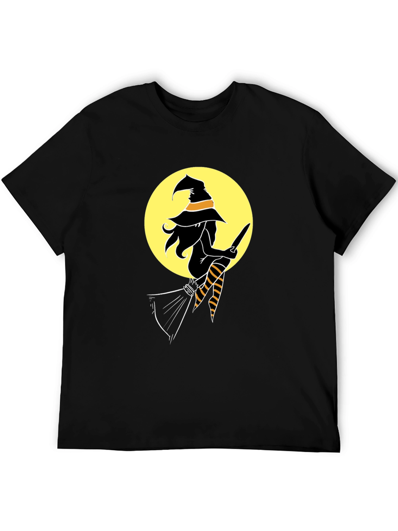 Witch on Broom T-Shirt - Halloween Tee