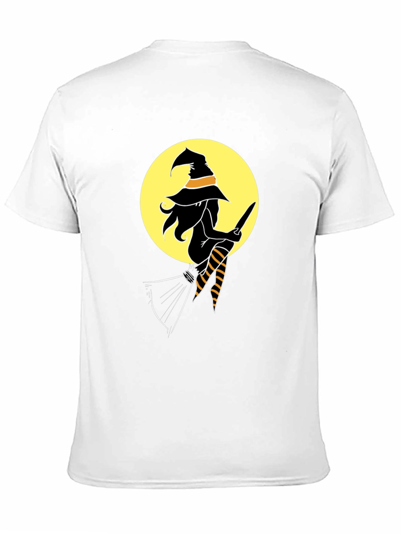 Witch on Broom T-Shirt - Halloween Tee