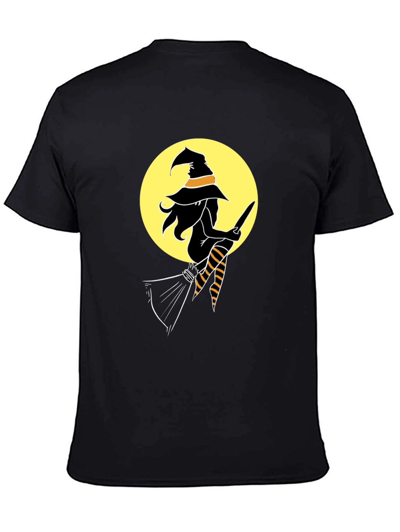 Witch on Broom T-Shirt - Halloween Tee