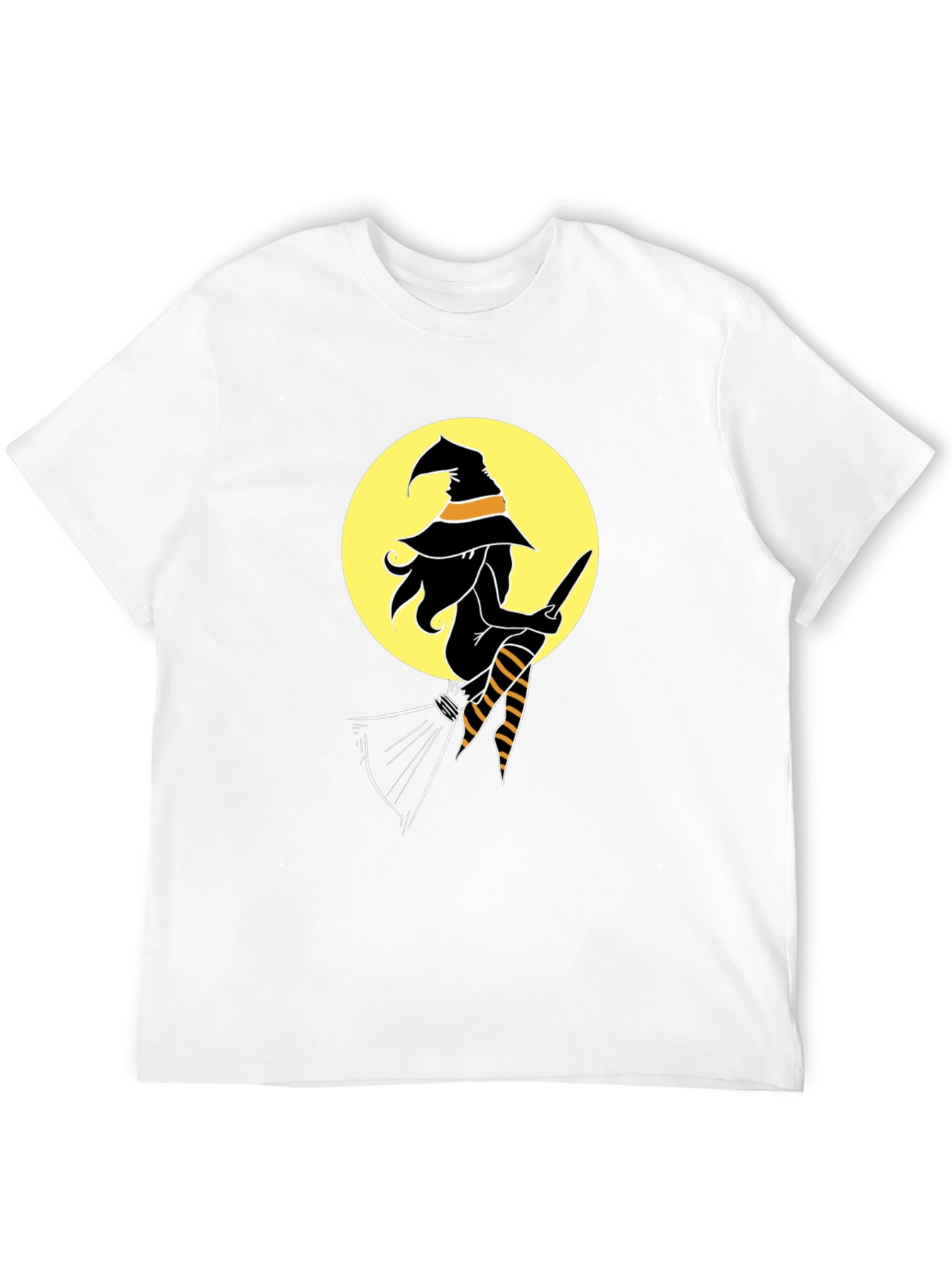 Witch on Broom T-Shirt - Halloween Tee