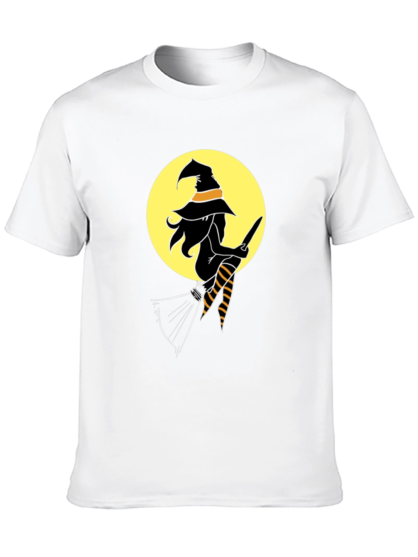 Witch on Broom T-Shirt - Halloween Tee