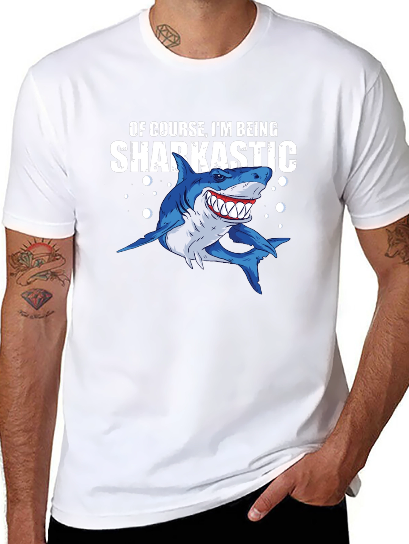 Sharkastic Graphic T-Shirt